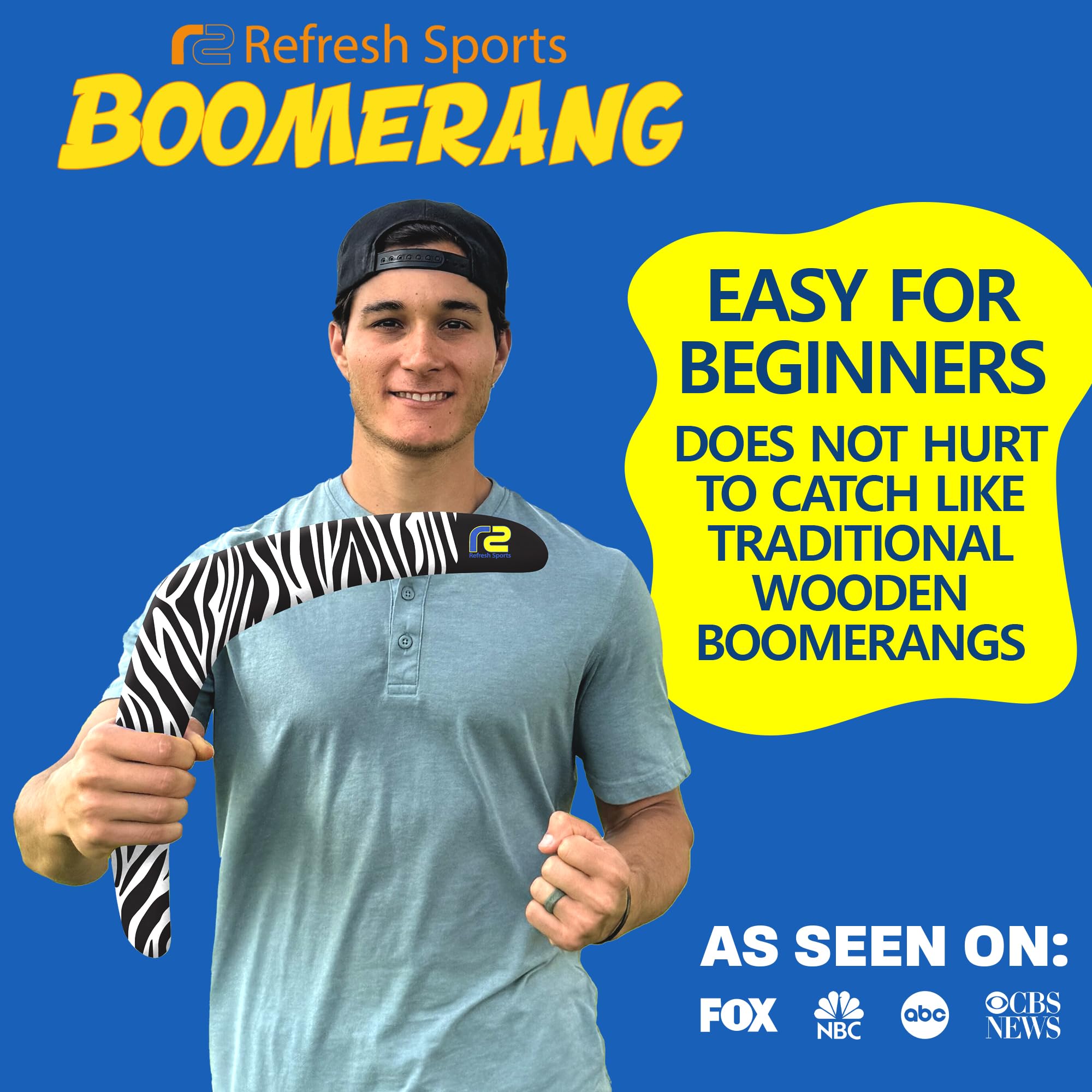 Outdoor Flying Disc Boomerang Toy - Soft Material That Doesn't Hurt - Ideal Outdoor Toy Gifts For Teens & Adults - Best Gifts For Boys & Girls - Stocking Stuffers For Kids 3 4 5 6 7 8 9 10 11 12+