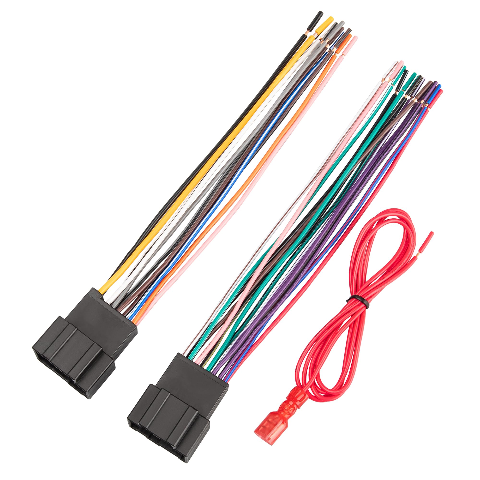 RED WOLF Car Aftermarket Radio Stereo Wiring Harness Adapter Connector Compatible with 2006-2013 Chevy GMC Express Savana Buick