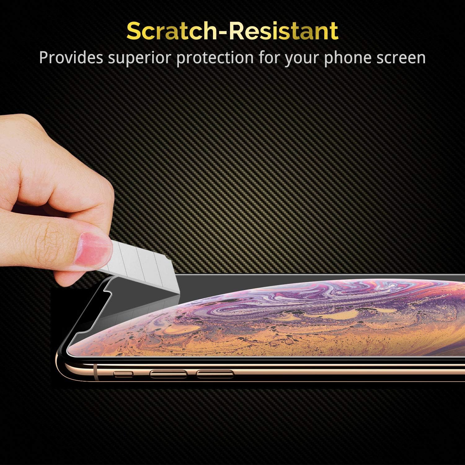 UNBREAKcable 3-Pack Screen Protector for iPhone X/iPhone Xs/iPhone 11 Pro 5.8", 9H Premium Tempered Glass Screen Protector for iPhone X/iPhone Xs/iPhone 11 Pro [Easy Install, No Bubble, Anti-Scratch]