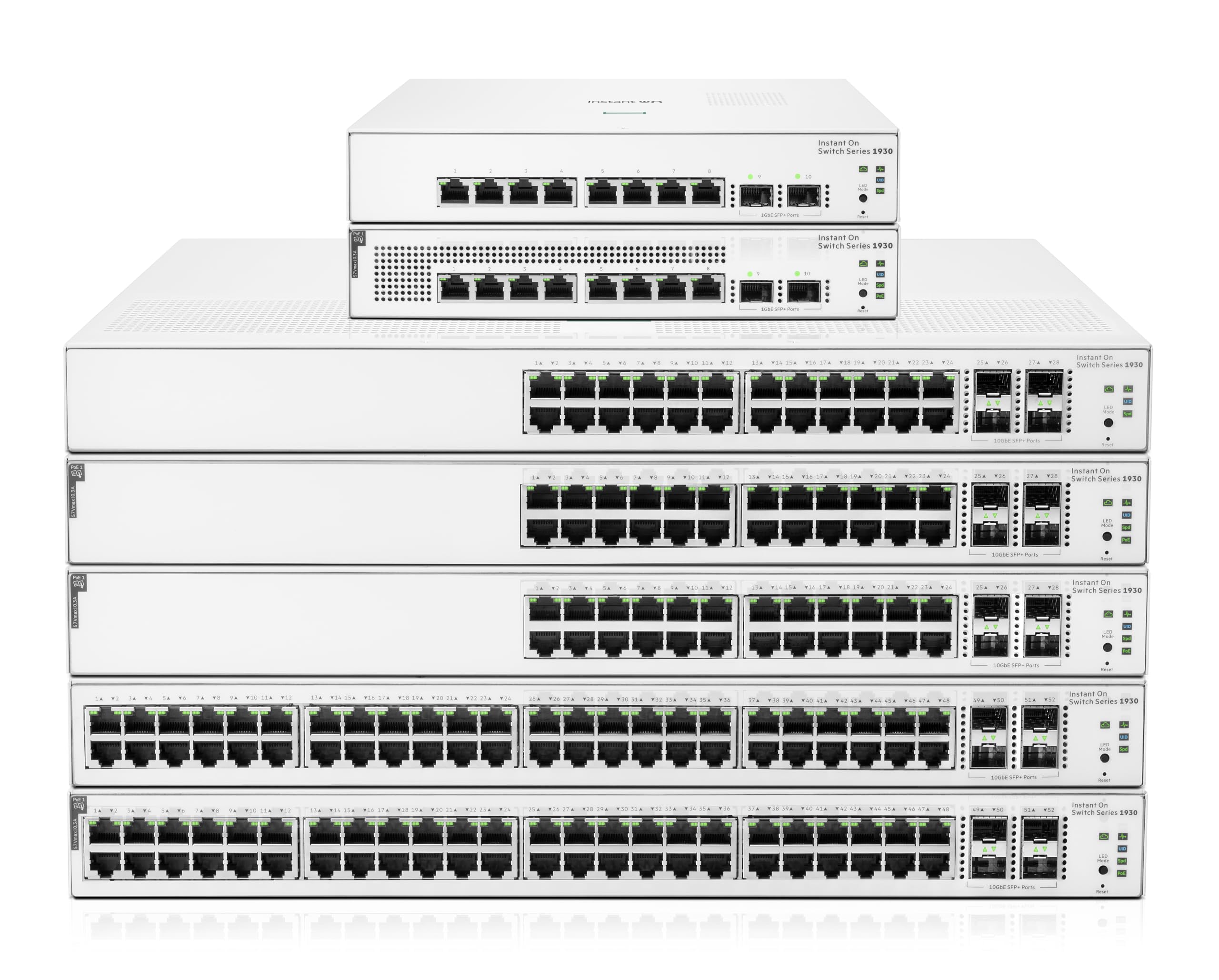 HPE Networking Instant On Switch Series 1930 8-Port Gb Smart-Managed Layer 2+ Ethernet Switch | 8X 1G | 2X SFP | US Cord (JL680A#ABA)