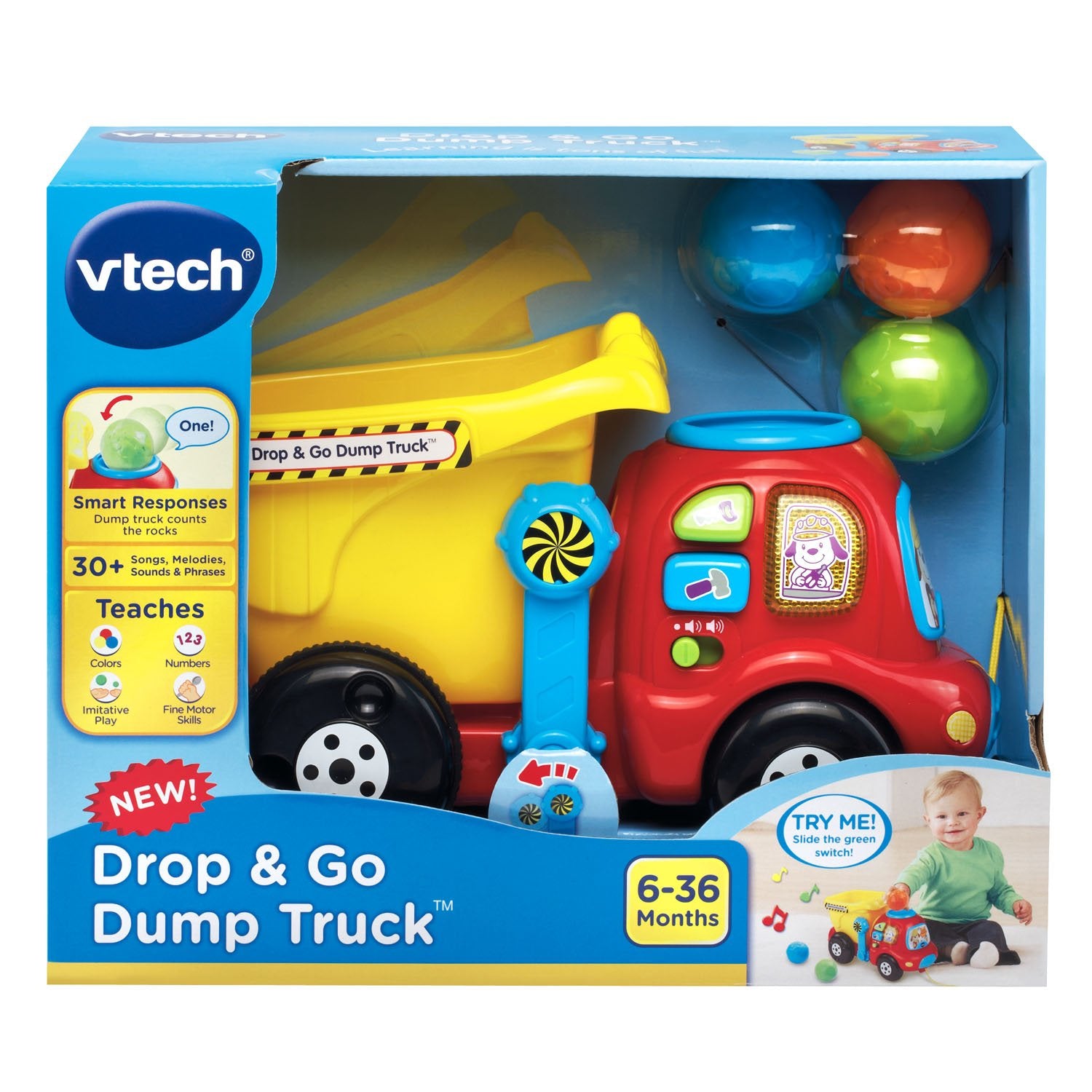 VTech Drop and Go Dump Truck, Yellow