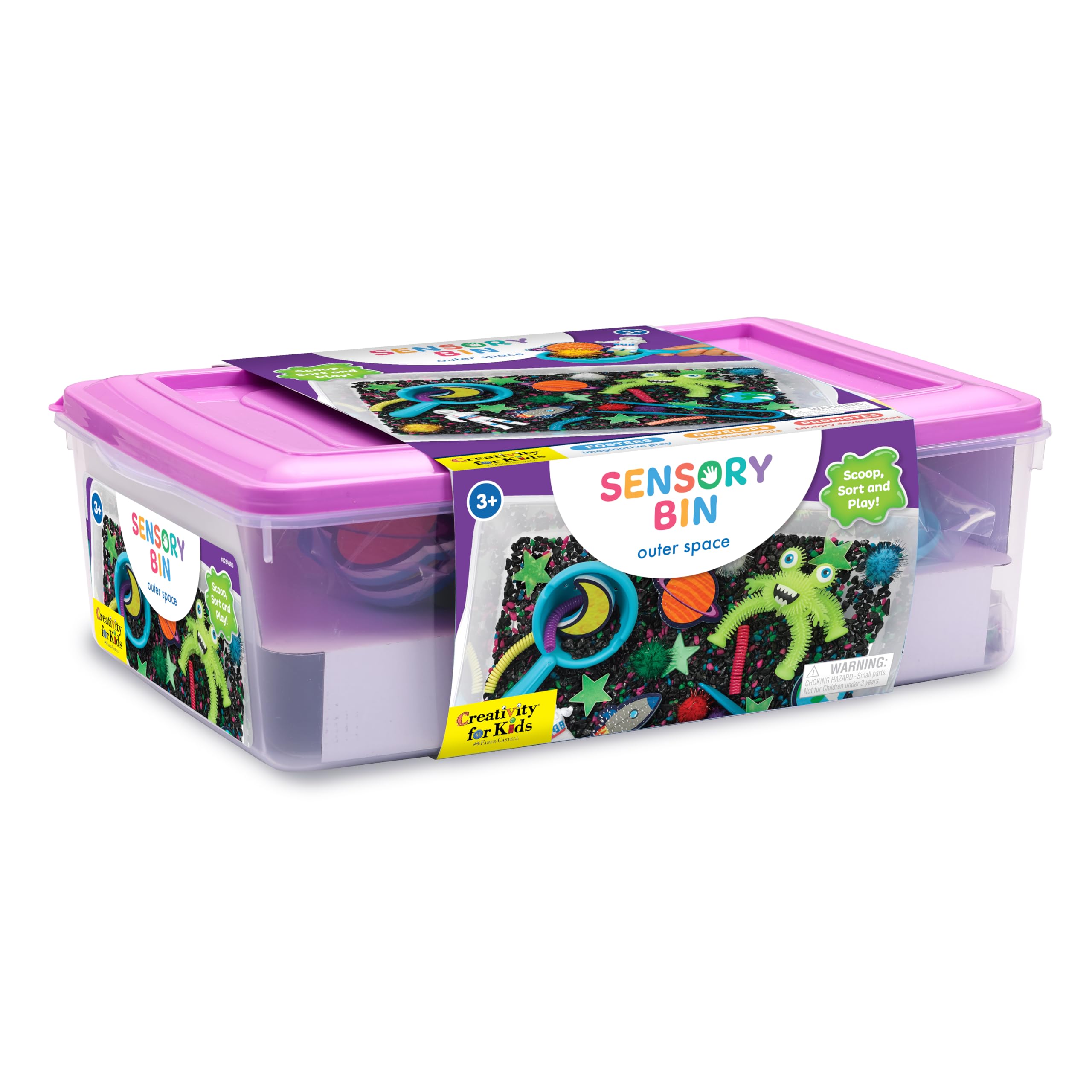 Creativity for Kids Sensory Bin: Outer Space Toys - Preschool and Toddler Sensory Toys, Kids Gifts for Boys and Girls Ages 3-5+, 10.25 x 14.5 x 4.75 inches