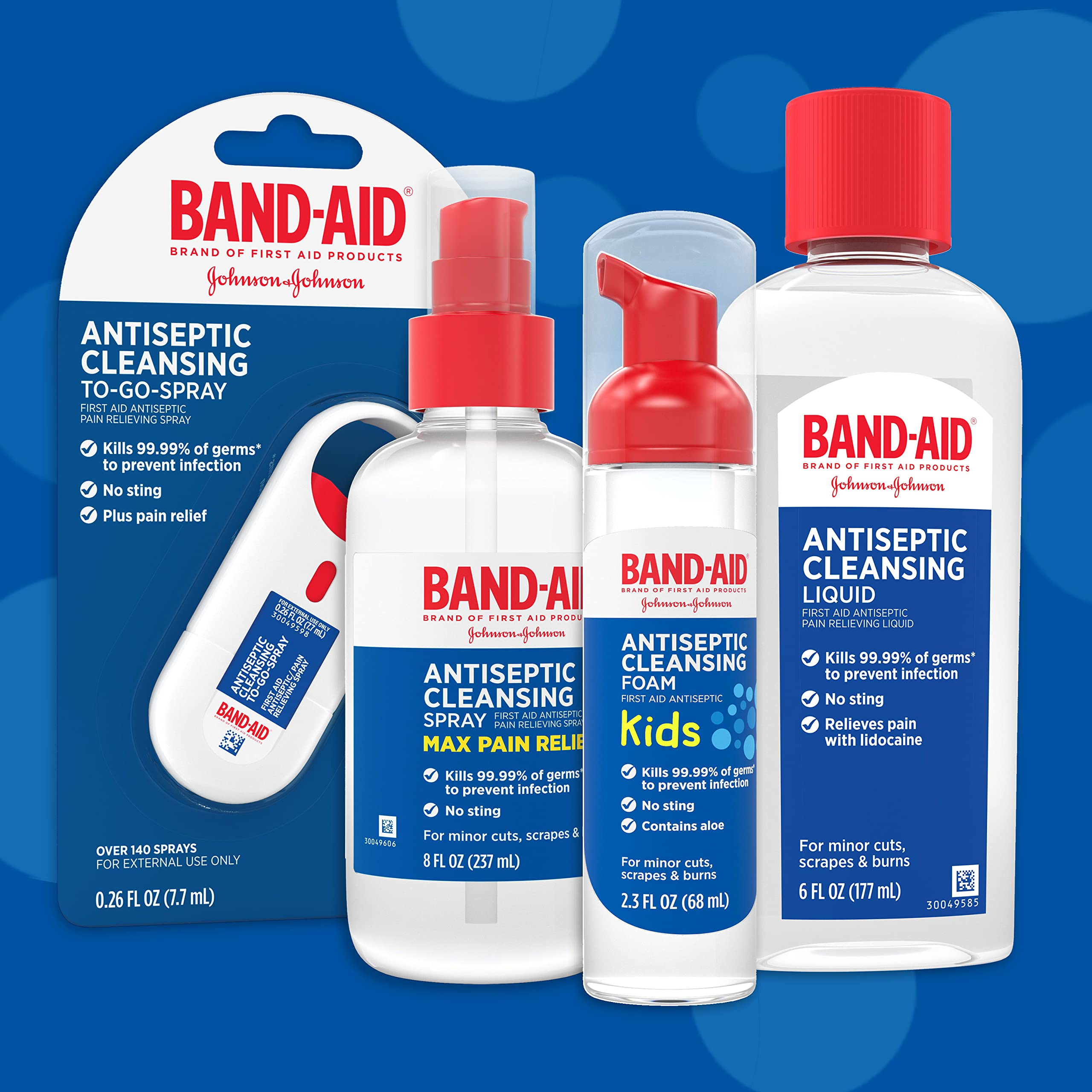 Band-Aid Brand Pain Relieving Antiseptic Cleansing Spray, Pramoxine HCl, 8 fl. Oz