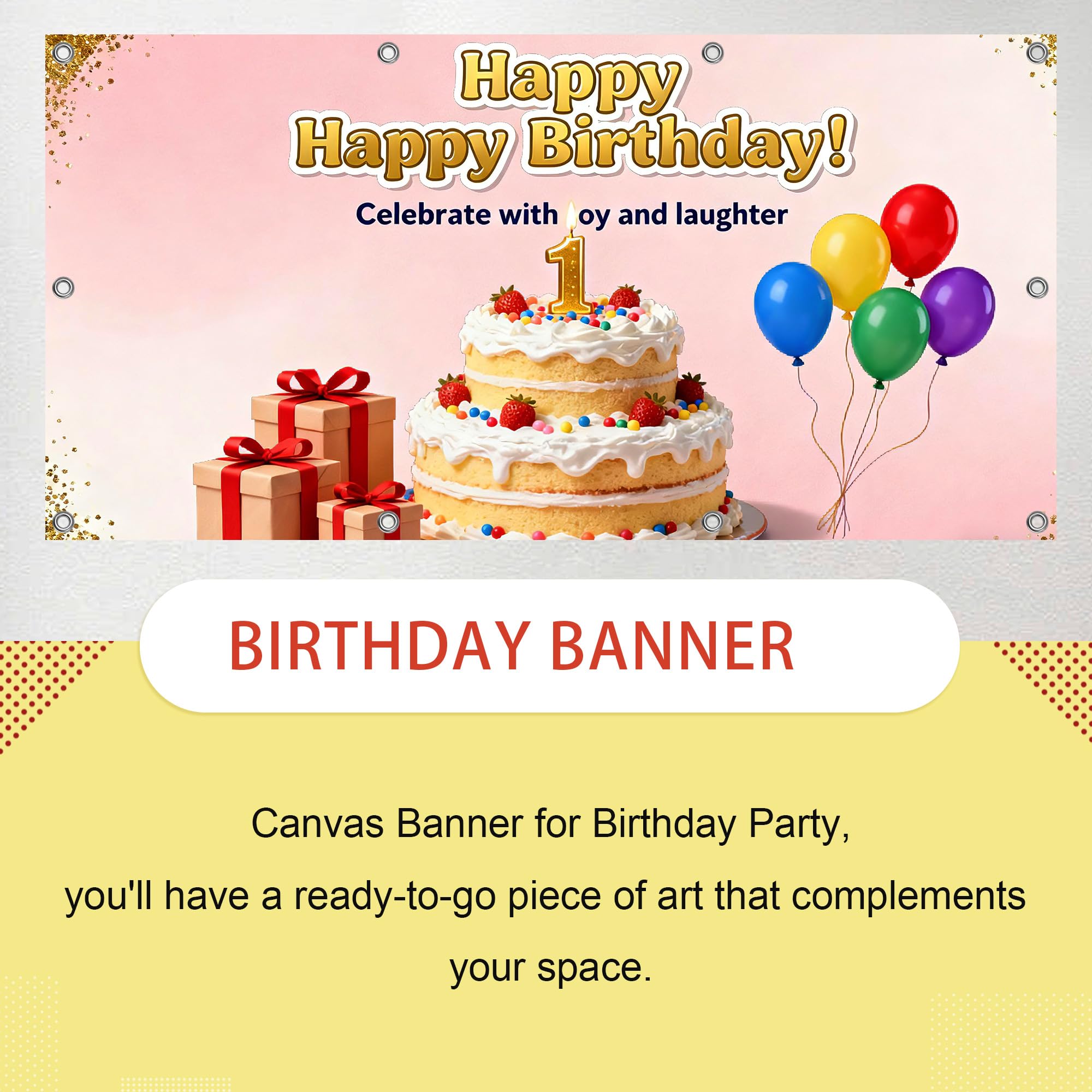 Personalized Custom Canvas Banner Printing Indoor or Outdoor use Printed Business Event Birthday Party Large Customized Banner for Party Decoration