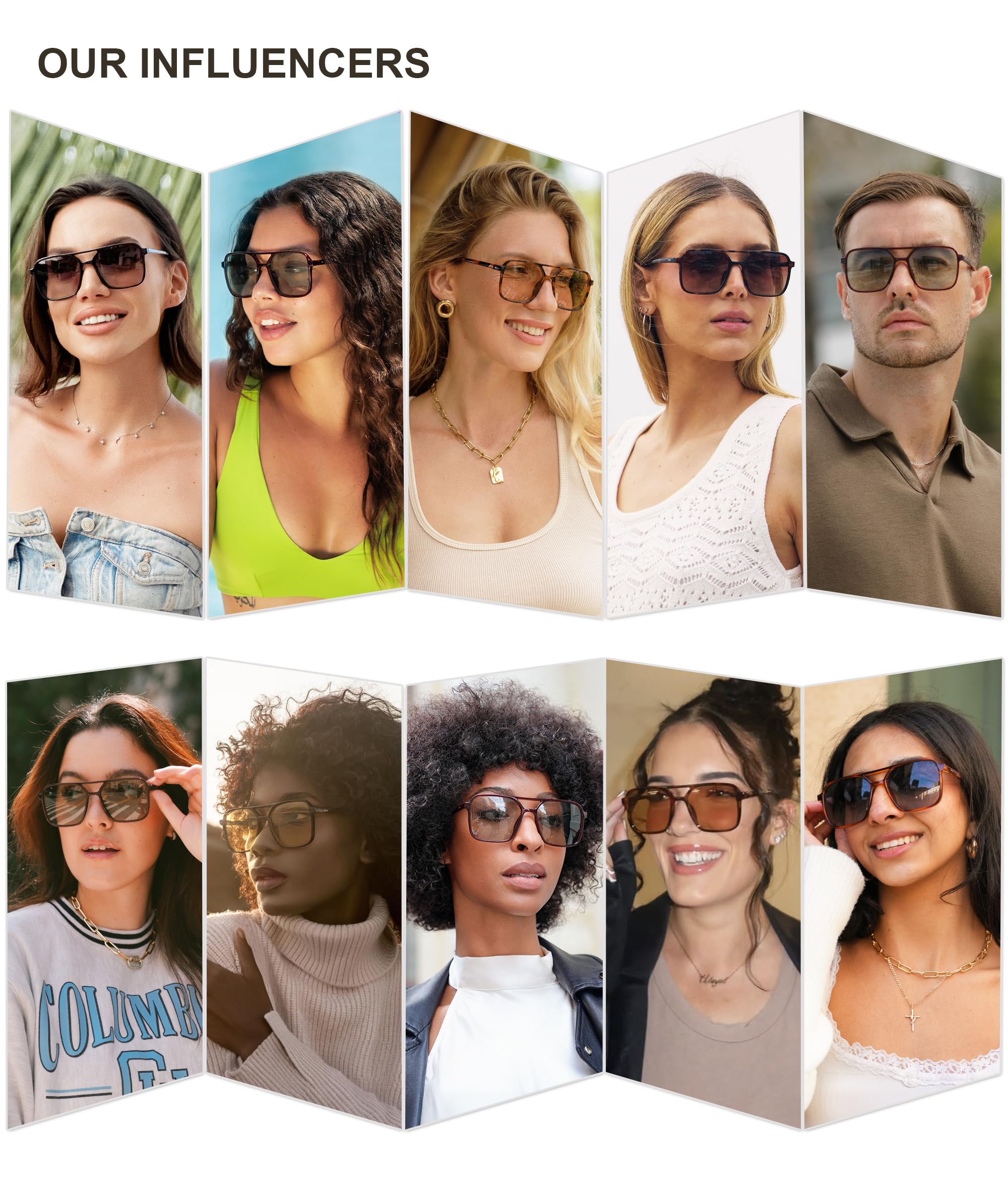 SOJOS Trendy Vintage Aviator Square Sunglasses For Womens Mens Retro 70s UV400 Women Sun Glasses SJ2327 Leopard Brown Grading Lens