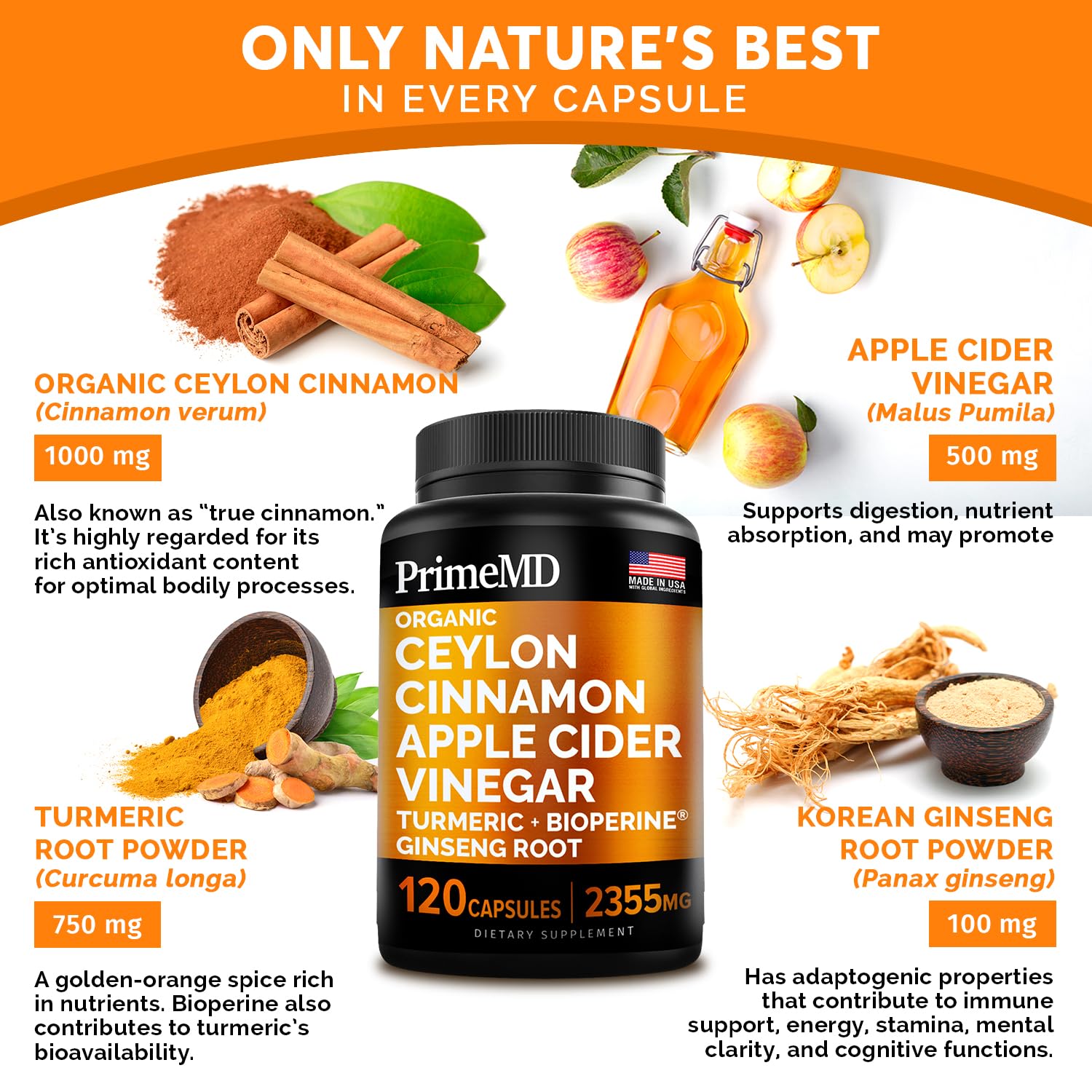 Ceylon Cinnamon (1pk), Liquid Collagen Biotin (2pk), Nitric Oxide (1pk) Supplement Bundle - Potent Vitamins for Heart, Hair, Skin, Nails, Metabolism, & Immune Support - Non-GMO, Vegan, Gluten-Free