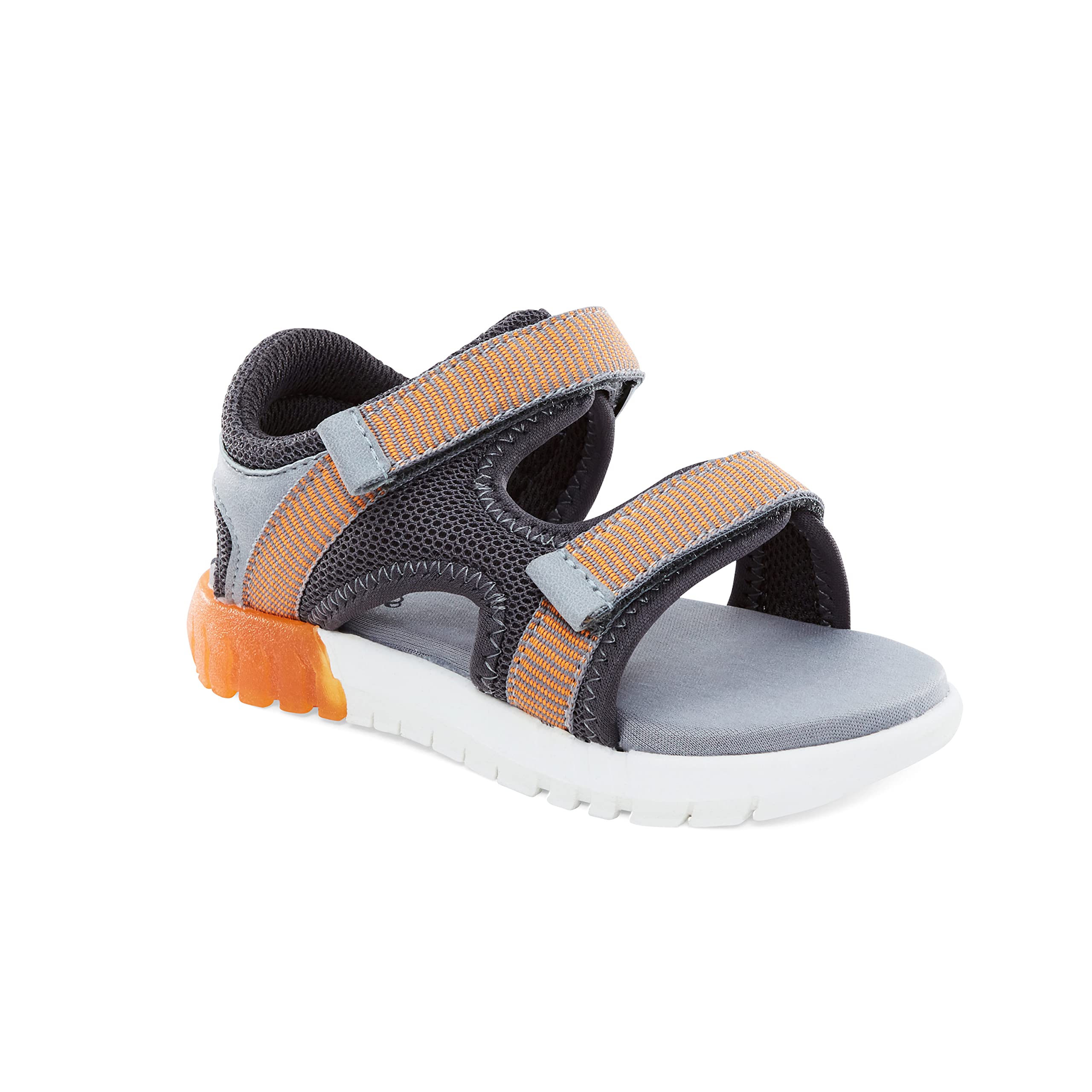 Stride Rite 360 Boys Vinnie Light Up Sandal, Orange, 8 Toddler