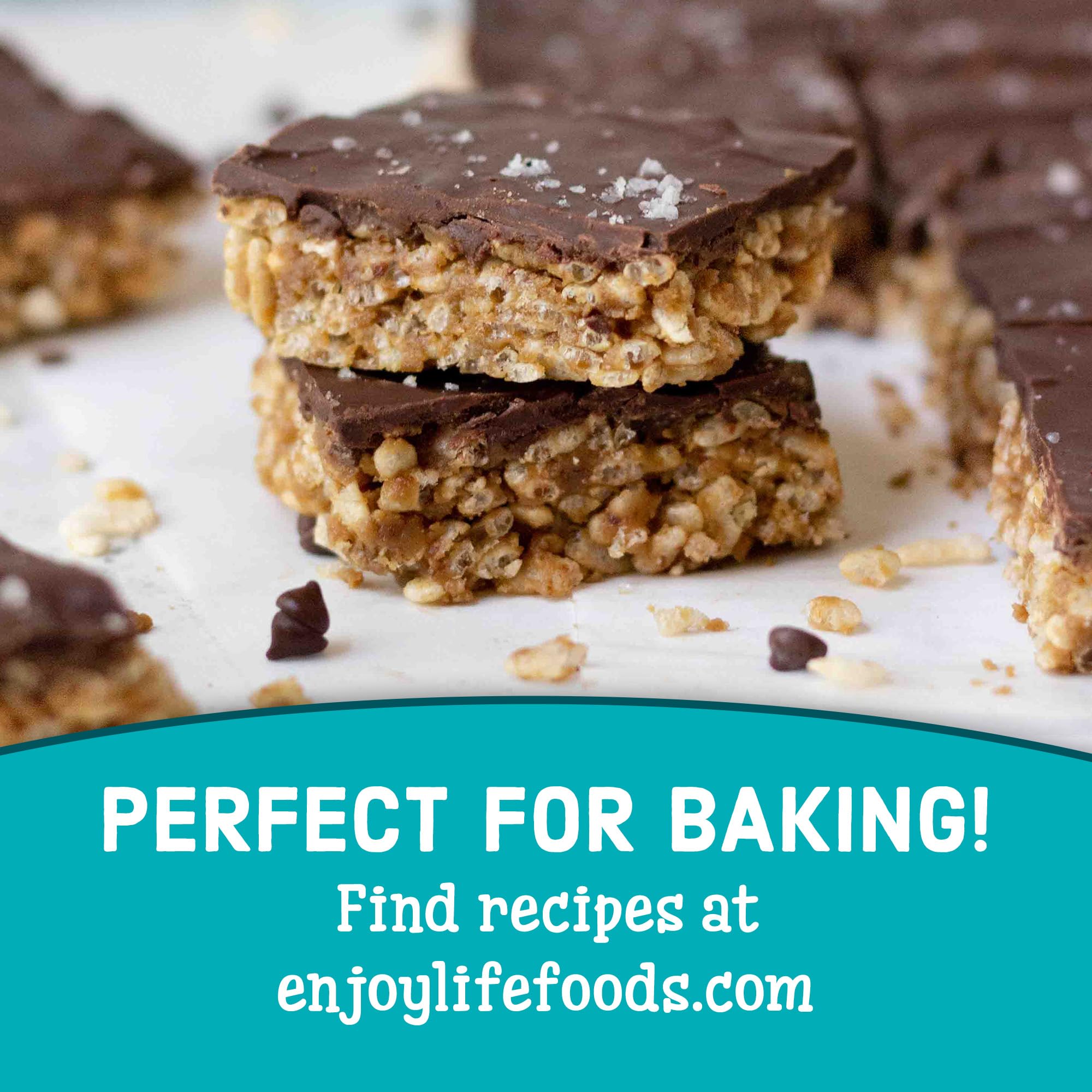 Enjoy Life Baking Chocolate Semi-Sweet Mega Chunks, Dairy Free, Soy Free, Nut Free, Non GMO, Gluten Free, Vegan Chocolate Chips, 10 oz bag