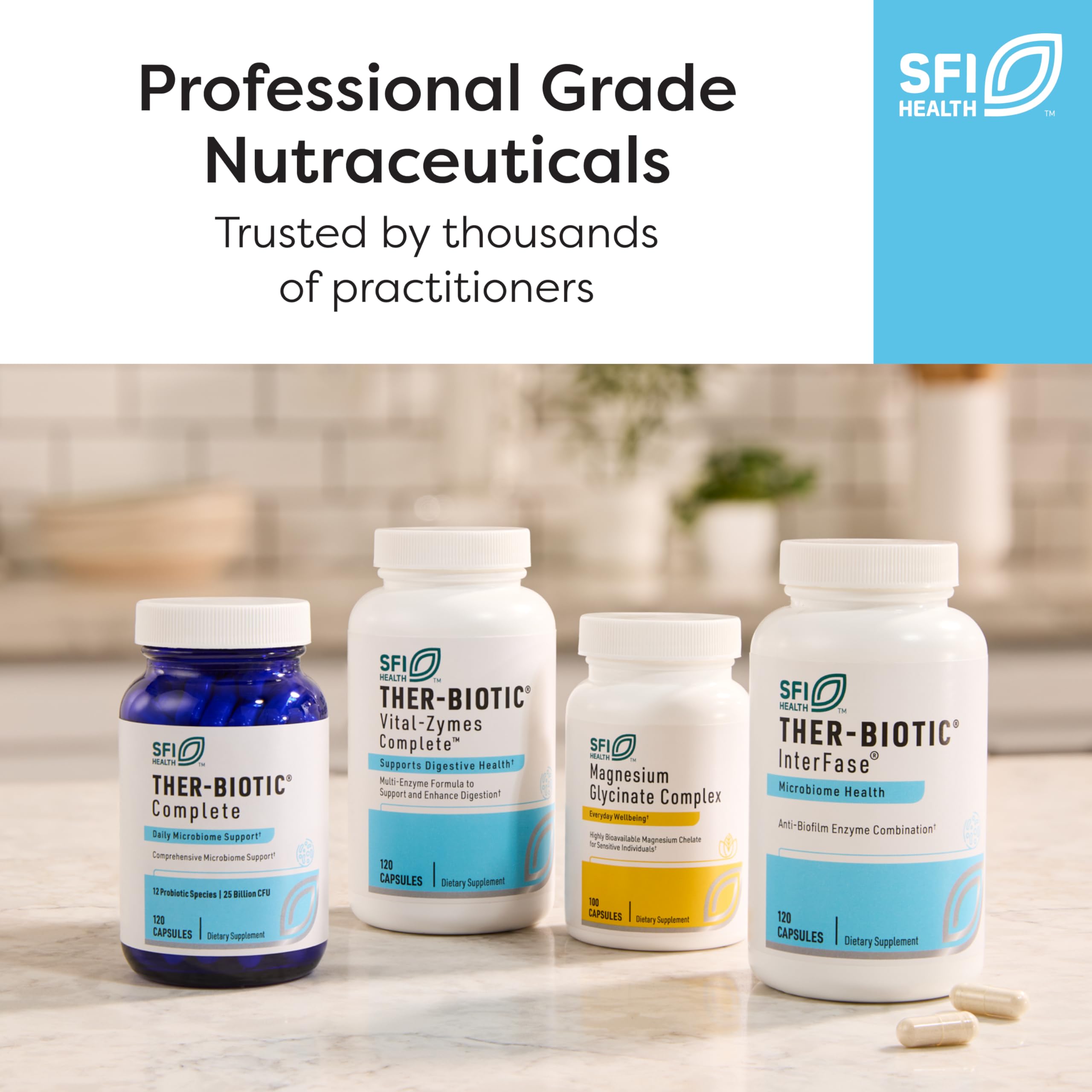 Klaire Labs SFI Health Ther-Biotic Saccharomyces Boulardii Probiotics for Women & Men - S Boulardii Probiotics for Digestive Health & Immune Support - Supports Healthy Intestinal Flora (60 Capsules)