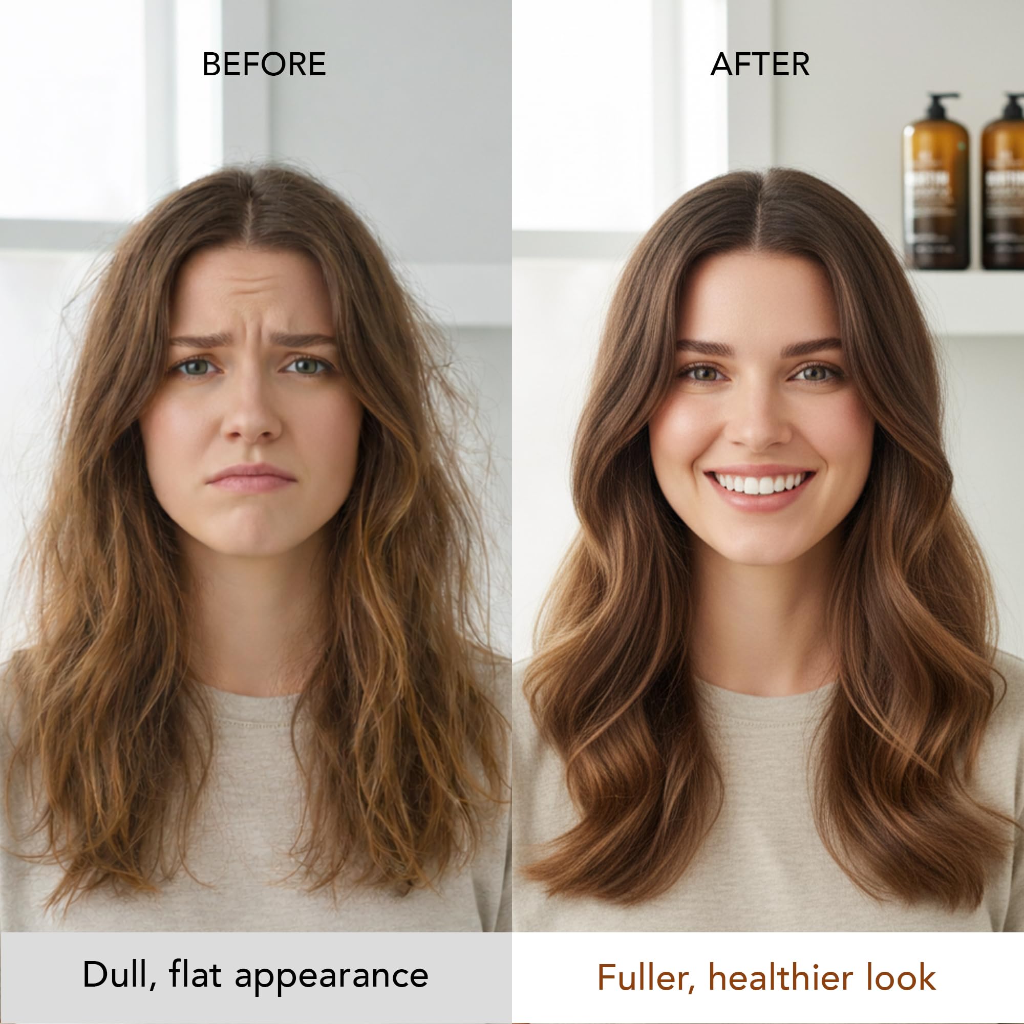 Botanic Hearth Biotin Shampoo and Conditioner Set - with Ginger Oil & Keratin for Hair Loss and Thinning Hair for Men and Women - Sulfate Free, 16 fl oz each