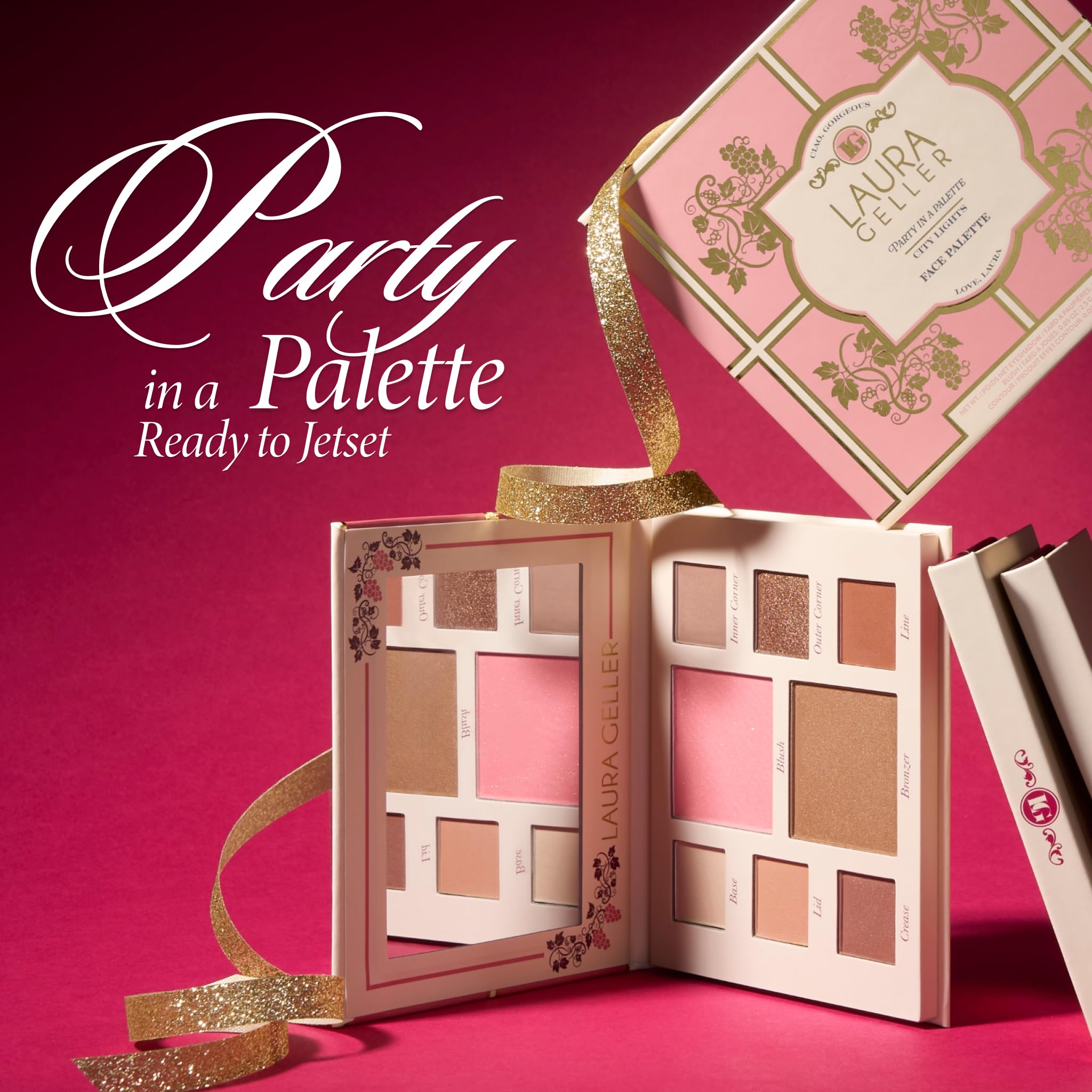 LAURA GELLER NEW YORK Annual Party in a Palette Full Face Palette Set (01 Ready to Jetset!)