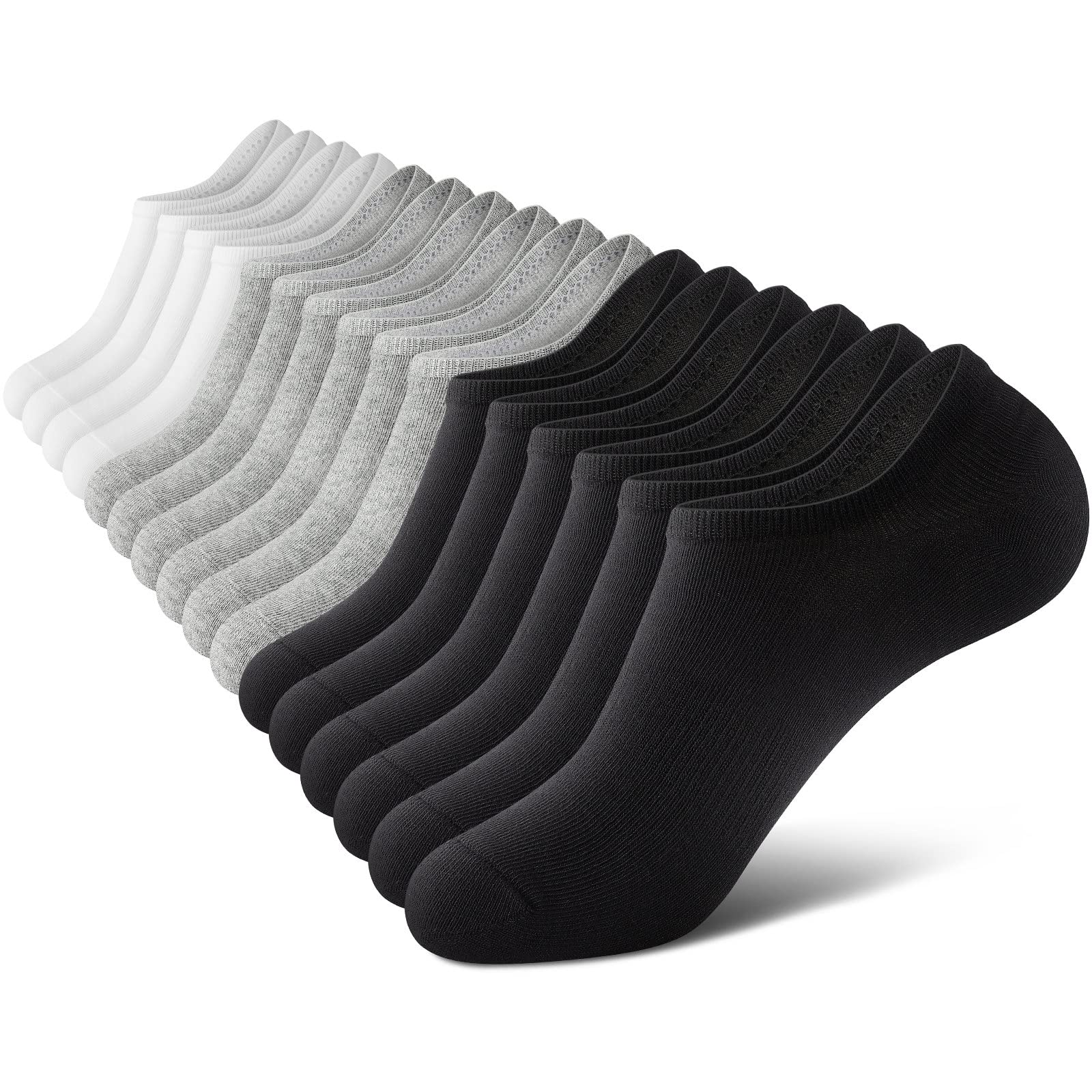 wernies No Show Men Socks, Low Cut Ankle Sock, Men Short Socks Casual Cotton Socks Size 11-13