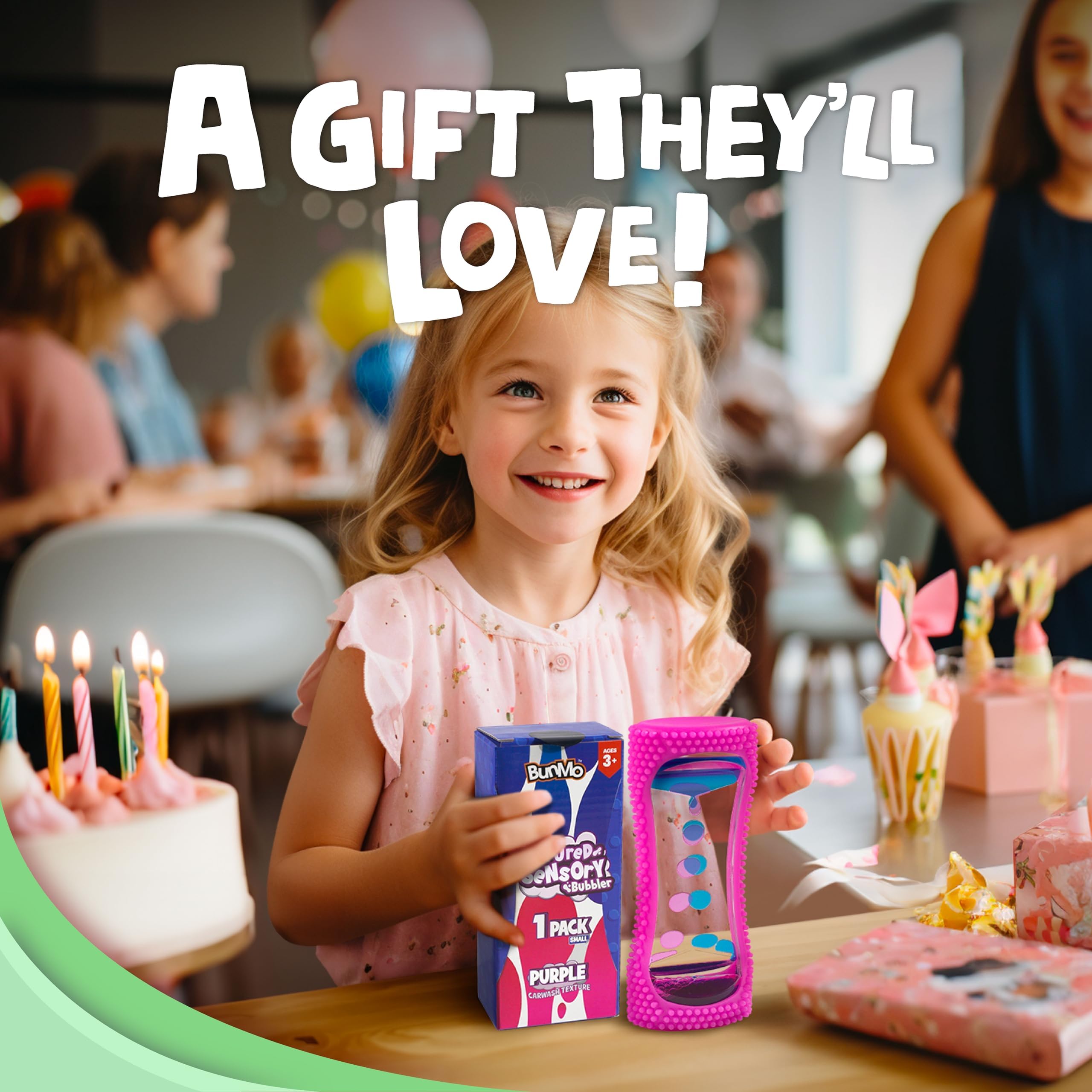 BUNMO Bundles Bubblers and Pens - 3 Pens & 6 Refills - Bubble Timer - Liquid Motion Sensory Toys for Sensory Exploration - Kids Stationary & Pens for Girls