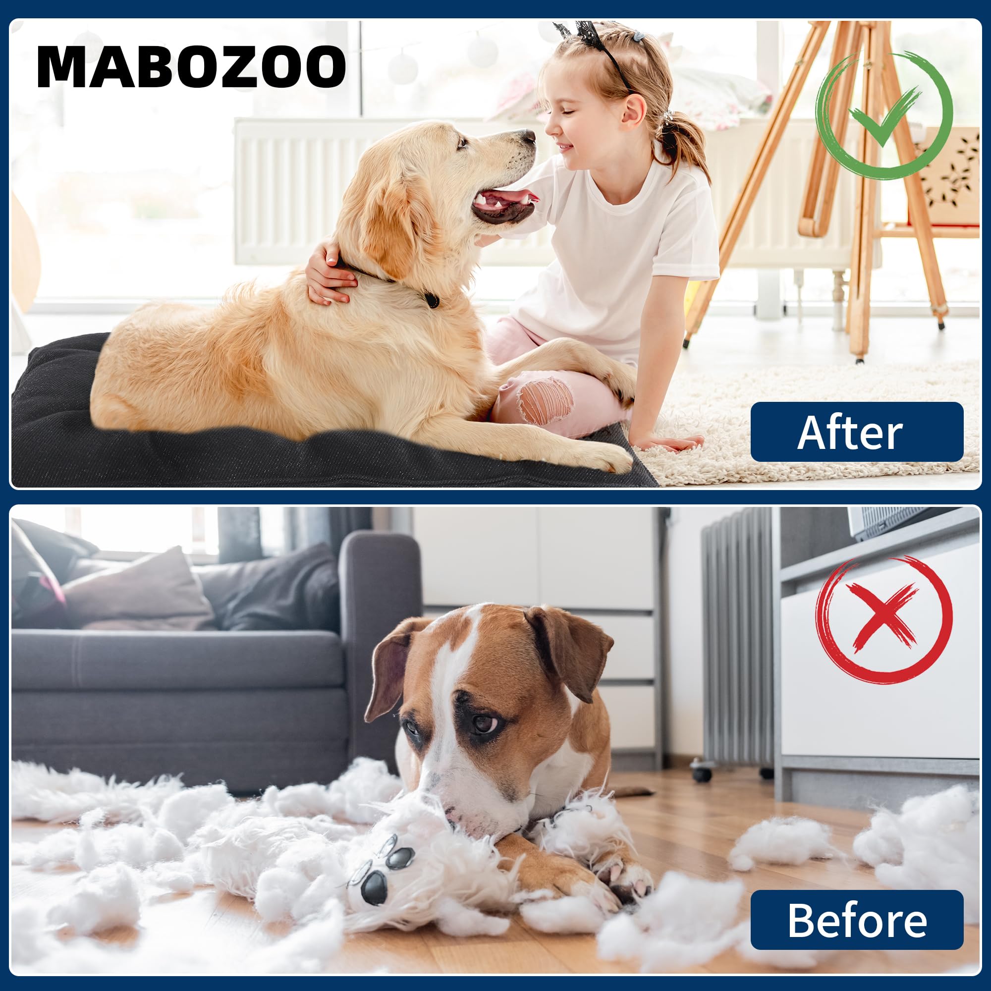 MABOZOO Indestructible Dog Beds Chew Proof Dog Crate Pad,Durable Dog Bed for Aggressive Chewers,Tough Washable Dog Mats for Large Dogs,Black Washable Dog Bed for Kennel,XL 28x41 in