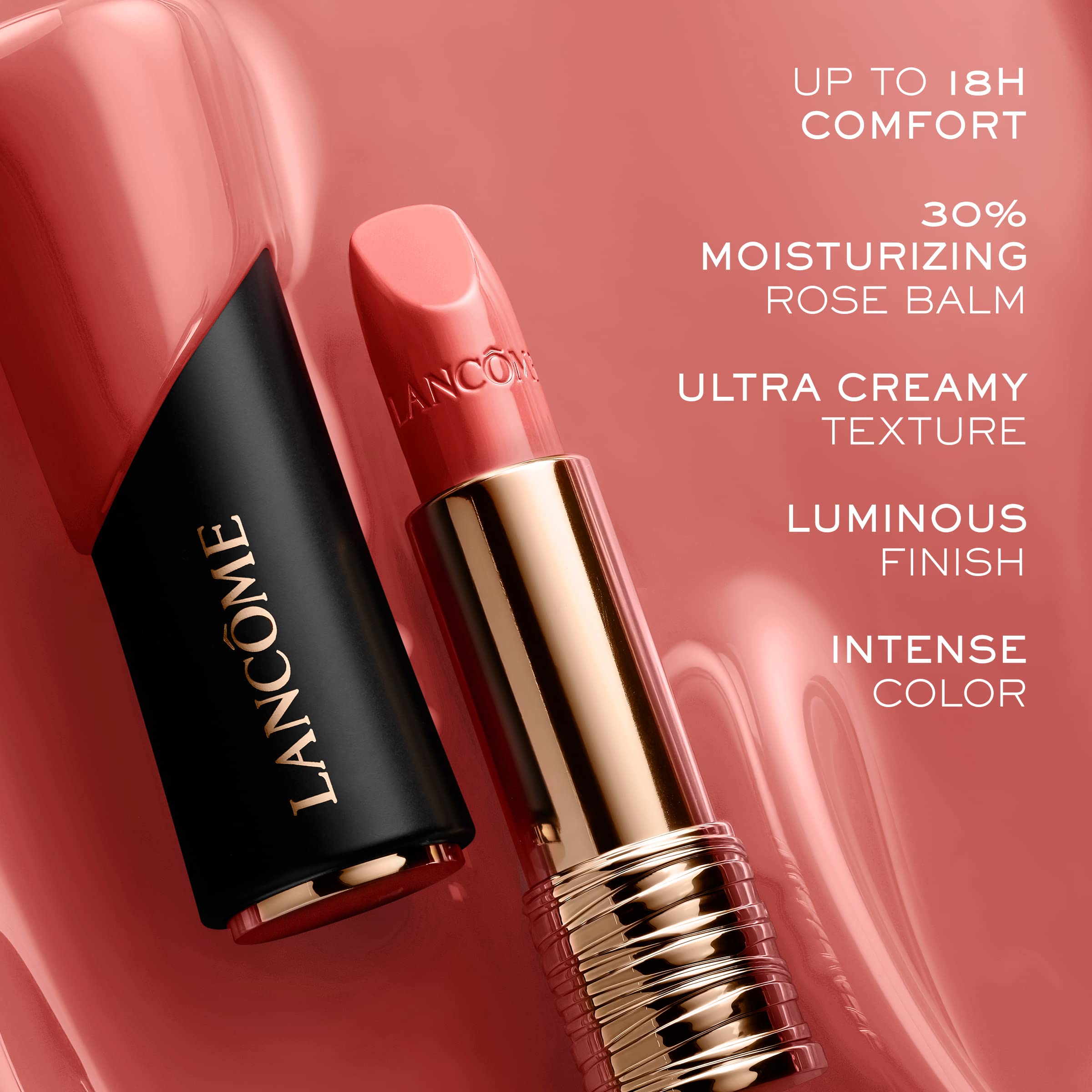 Lancôme L'Absolu Rouge Hydrating Cream Lipstick - Smudge-Resistant & Luminous Finish - Up To 18HR Comfort - 120 Call Me Sienna