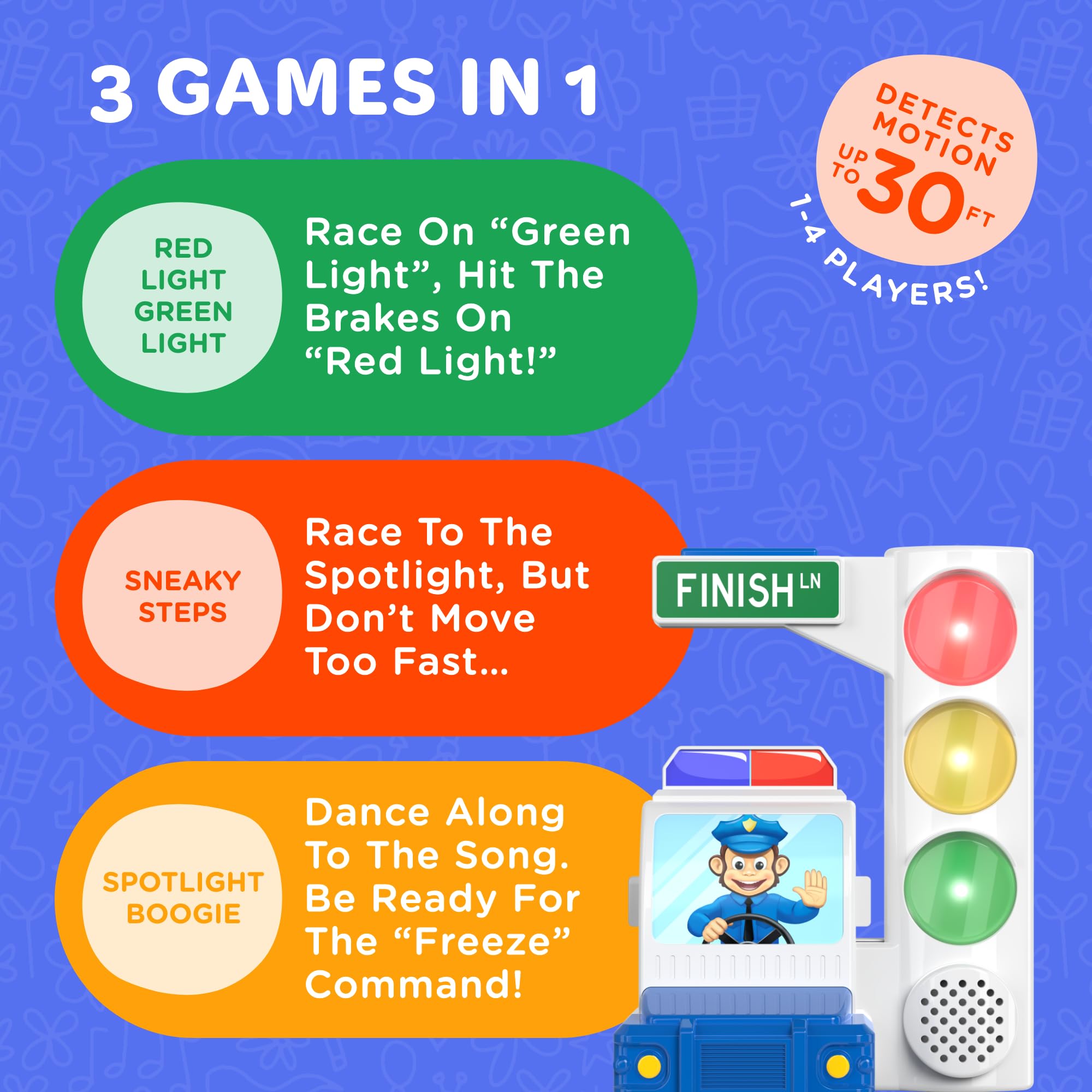 Move2Play, Red Light Green Light Game with Motion Sensing | Family & Birthday Party Game | Christmas Gift for Kids, Preschool, & Toddlers Ages 2, 3, 4, 5, 6, 7+ Year Olds | Travel, Indoor, Outdoor