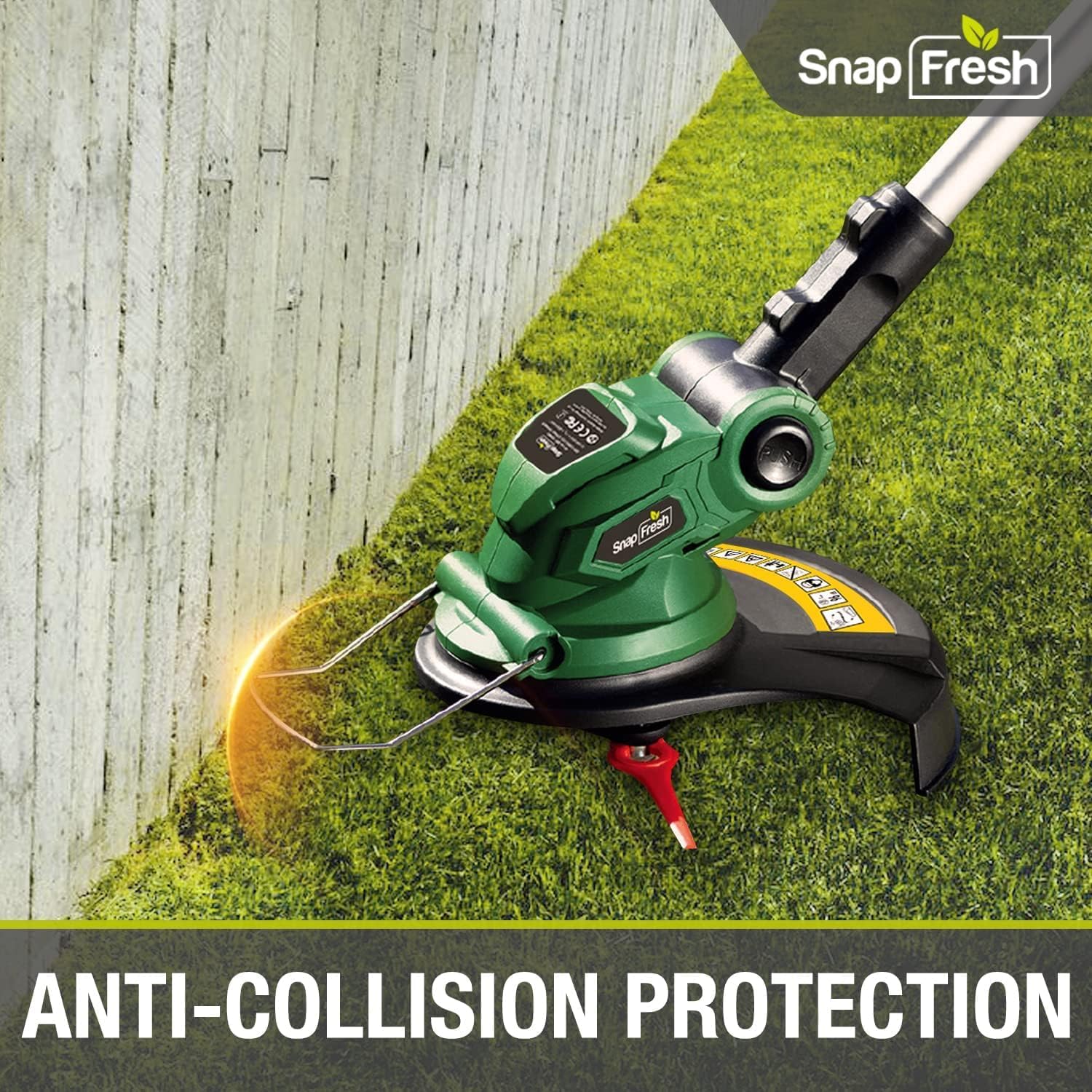 Electric Weed Wacker - SnapFresh 20V Cordless Weed Eater w/ 2.0Ah Li-ion Battery & Fast Charger, Cordless Lawn Trimmer for Multi-Angle Cutting, Grass Edger for Garden & Yard