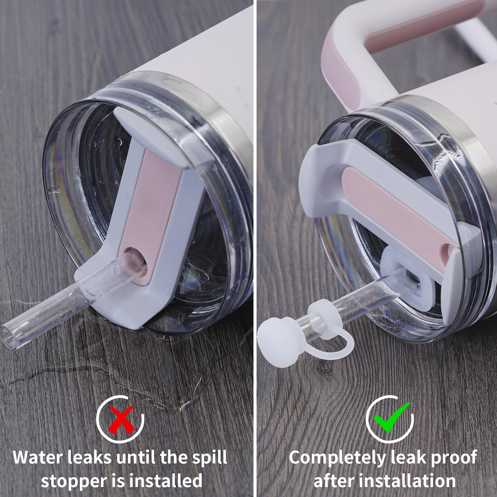 4-Pack Cowboy Straw Hats and 6-Pack Leak-Proof Stoppers for Stanley H1.0