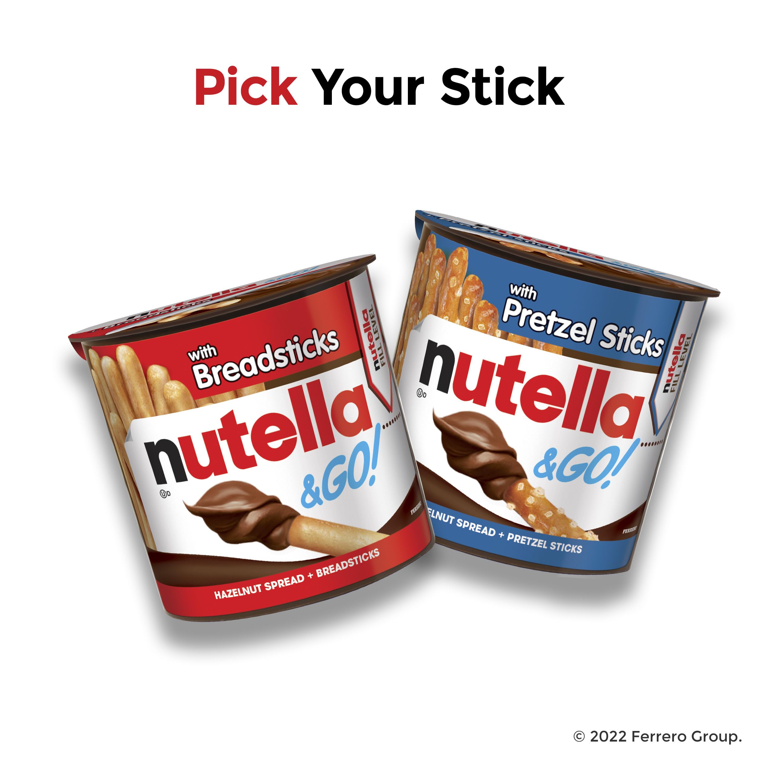 Nutella & GO! Bulk 12 Pack, Hazelnut and Cocoa Spread with Pretzel Sticks, Snack Cups, 1.9 oz Each