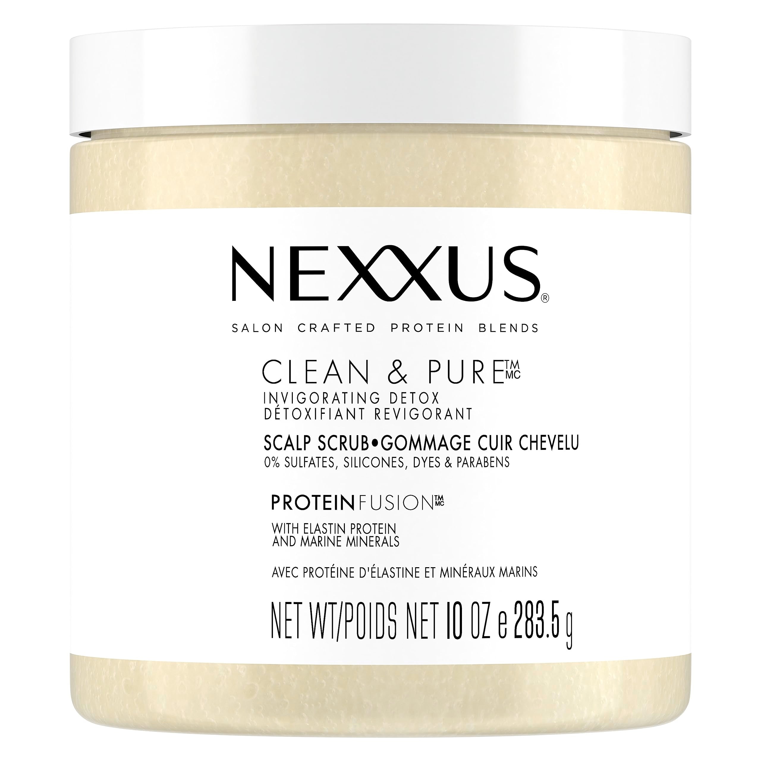 Nexxus Sulfate-Free Hair Scrub To Nourish & Clarify Exfoliating Scalp Scrub Silicone, Dye, & Paraben Free Hair Scrub 10 oz