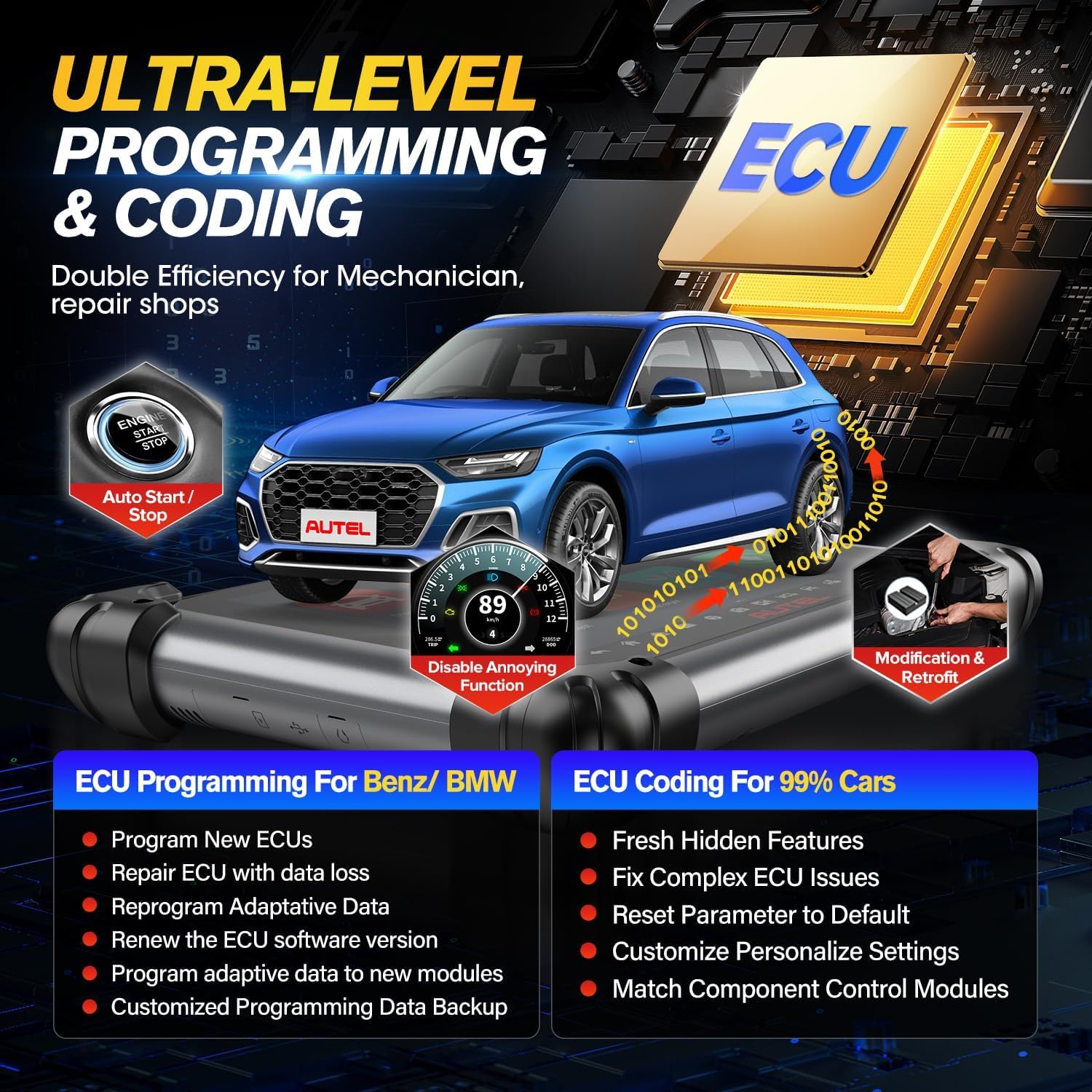 2025 Autel MaxiSys Elite II PRO, 2-Year Free Update [$2590] Elite 2 PRO, J2534 Programming Coding, Same as MSUltra MS919 MS909, 3K+ Tests, Bidirectional Diagnostic Scanner, CANFD & DoIP, FCA, 10.0 OS