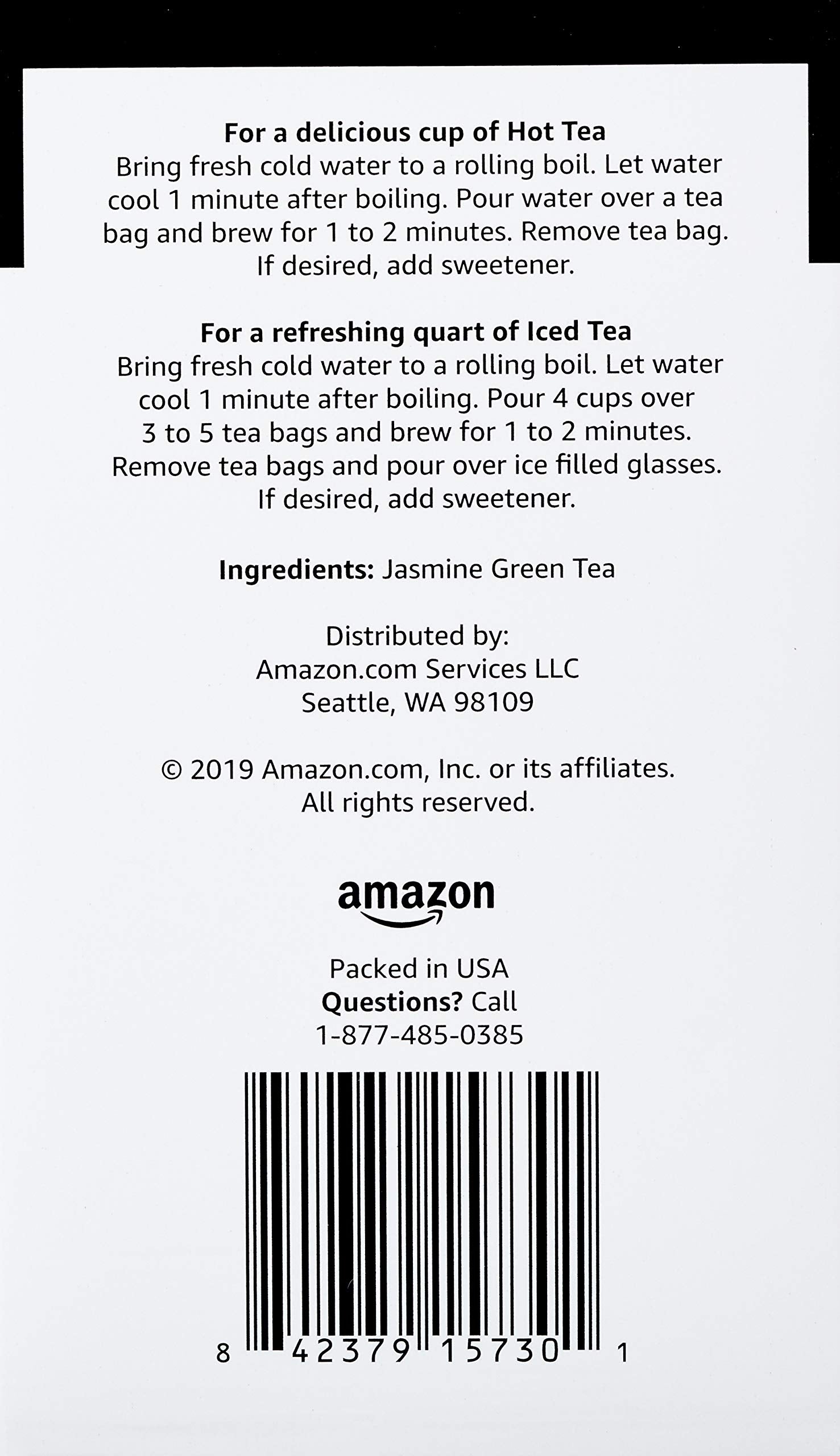 Amazon Brand - Happy Belly Jasmine Green Tea Bags, 20 Count