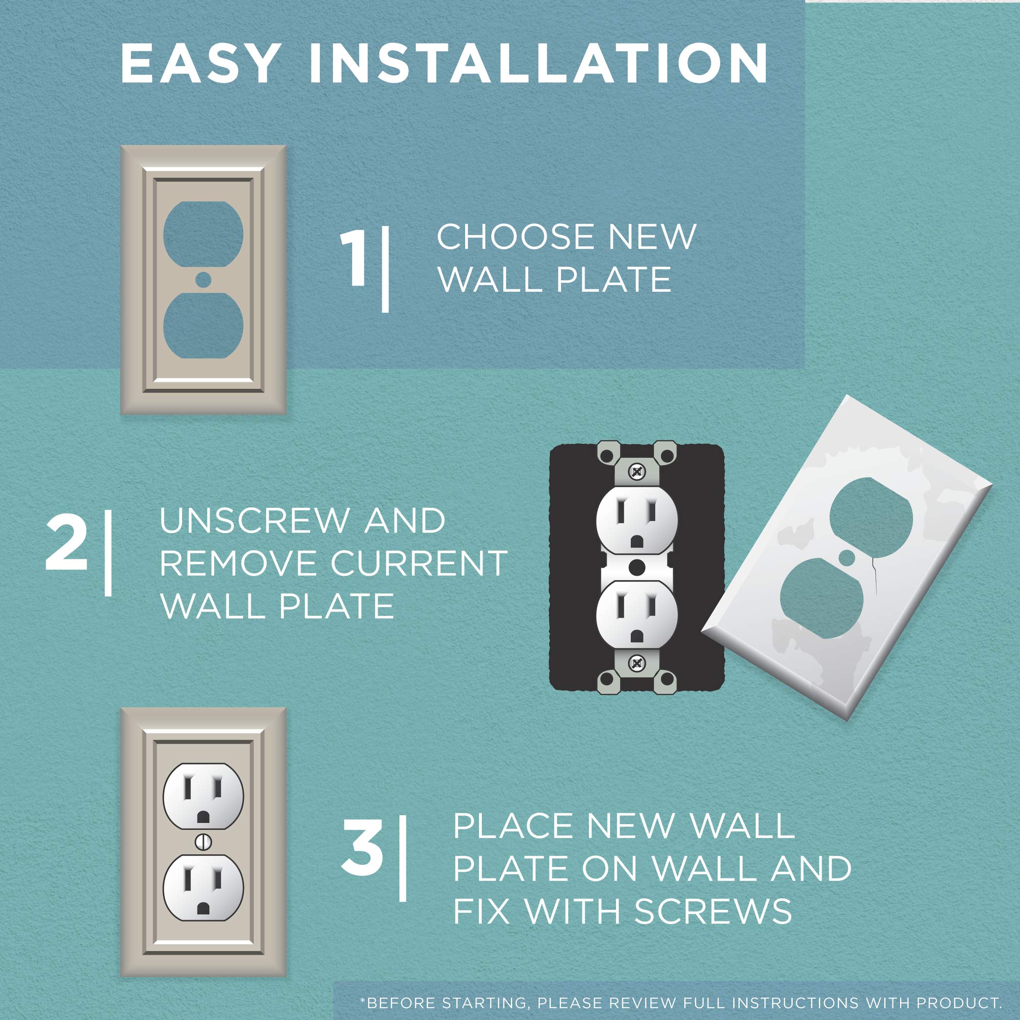 Franklin Brass Architectural (1-Pack) Decorative Light Switch Cover Matte Black 2-Gang Wall Plate Double Toggle Electrical Outlet Guard 64217