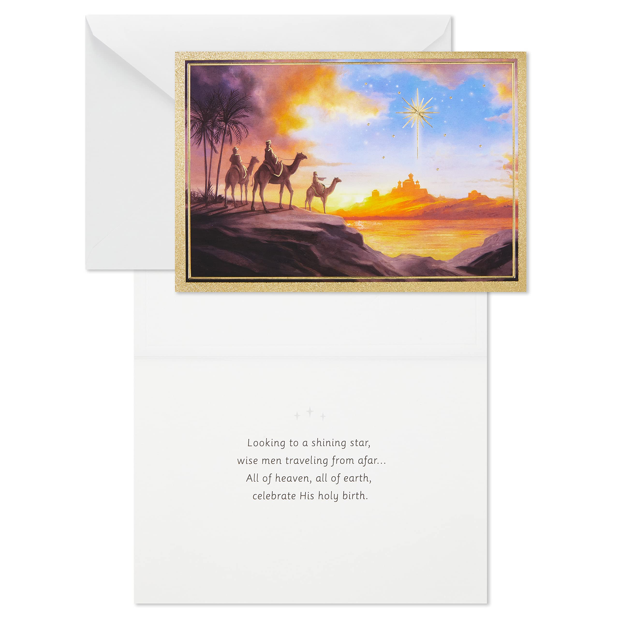 Hallmark Boxed Religious Christmas Cards, Three Wise Men (40 Cards with Envelopes)