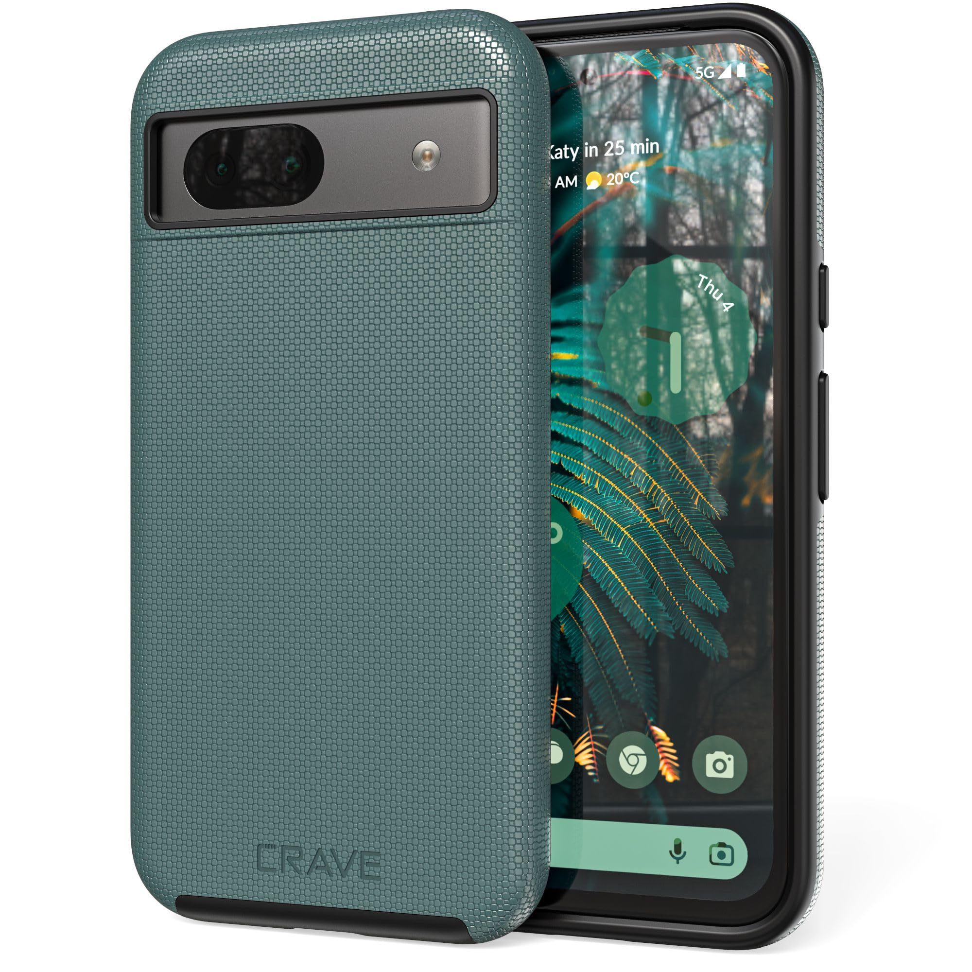 Crave Dual Guard for Google Pixel 8a Case, Shockproof Protection Dual Layer Case for Google Pixel 8a - Forest Green