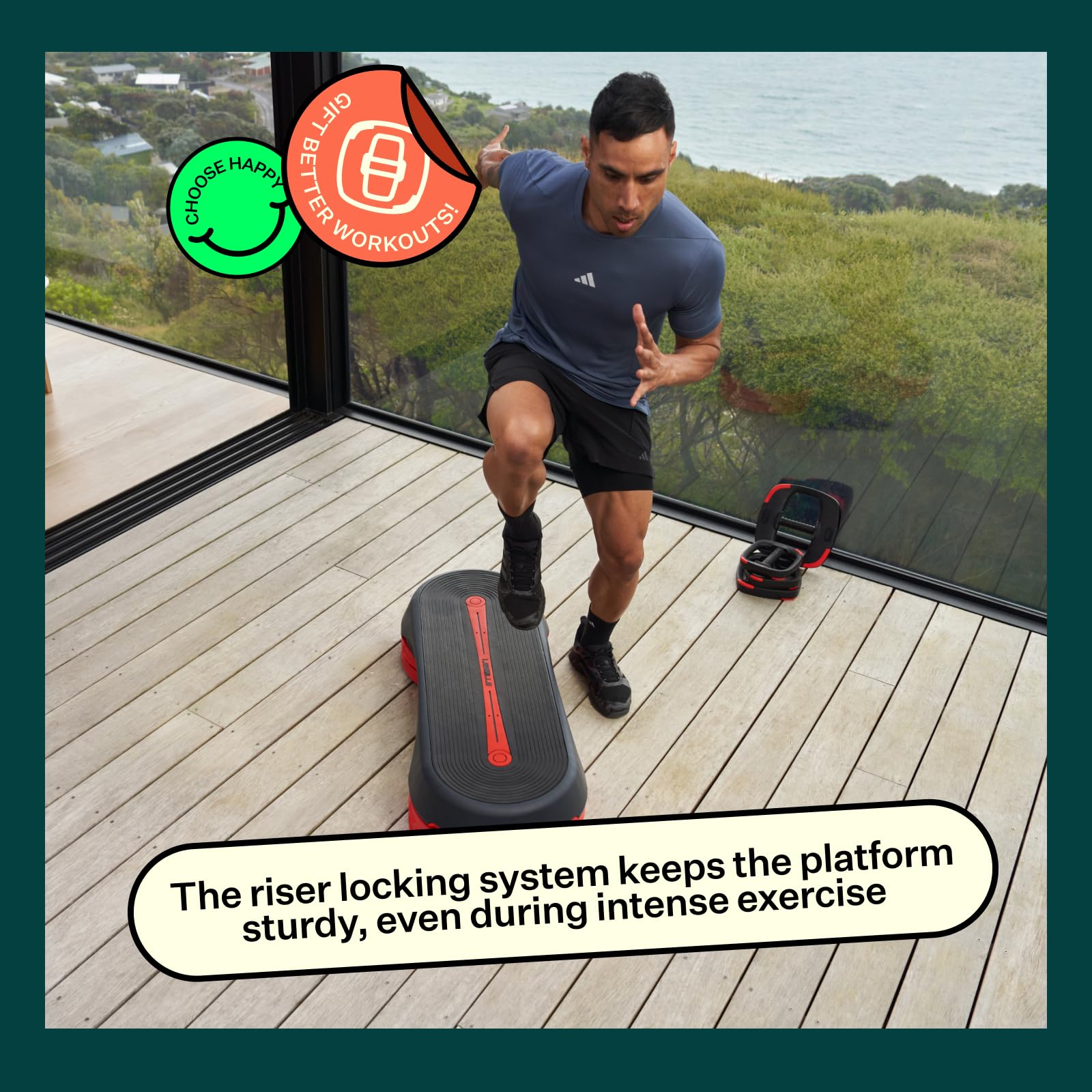 Les Mills™ SMARTSTEP™ Adjustable Dual Purpose Cardio and Strength Step Platform System