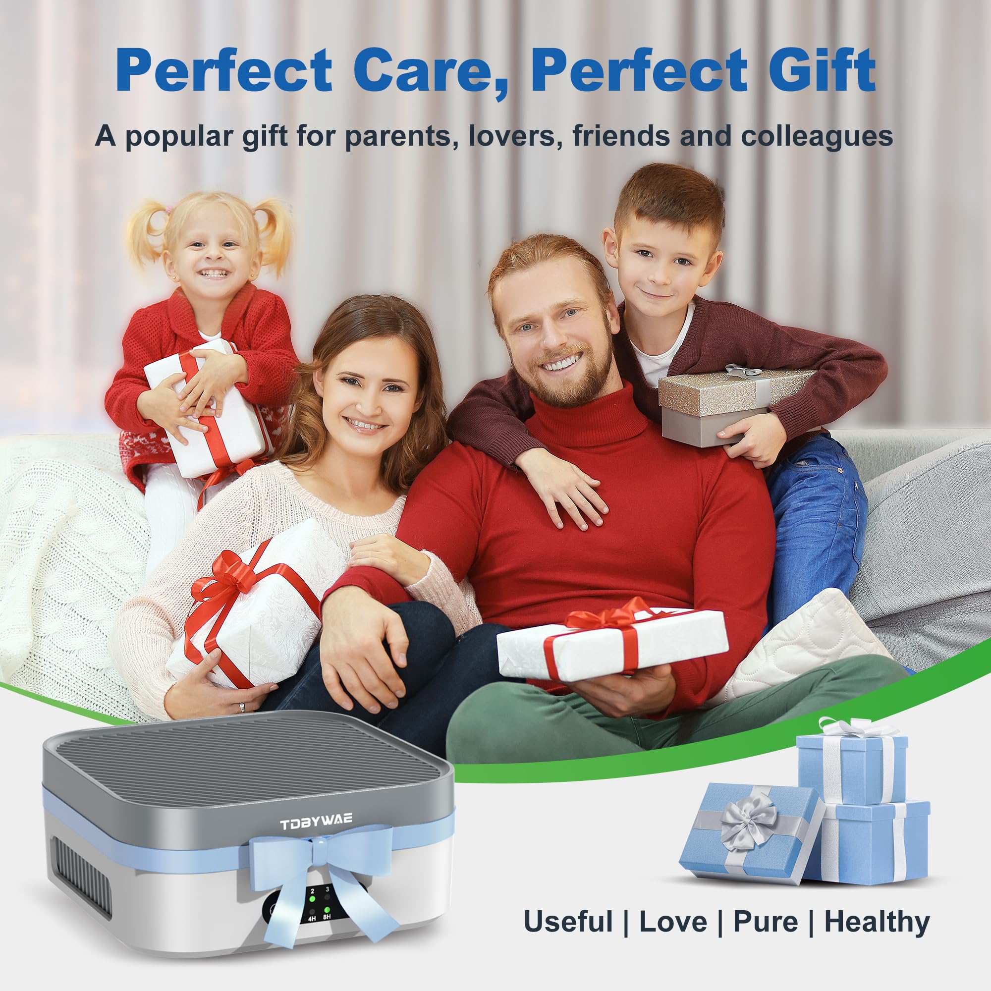 TDBYWAE Air Purifier for Home – True HEPA Filter for Pets, Smoke & Allergies | 600 Sq Ft Coverage | Ultra-Quiet & Portable for Bedroom/Travel