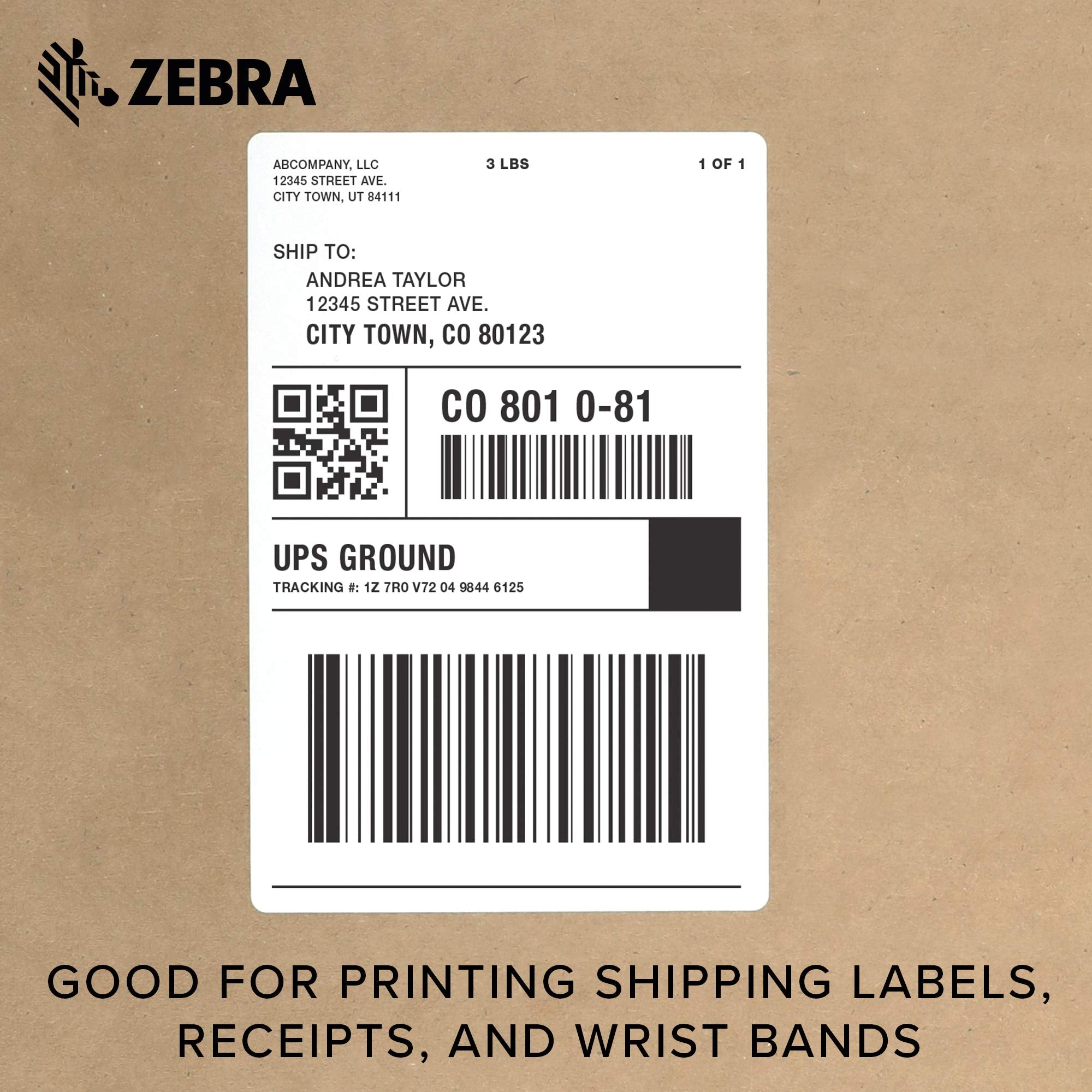 ZEBRA GK420d Direct Thermal Desktop Monochrome Printer Print Width of 4 in USB Serial and Parallel Port Connectivity GK42-202510-000