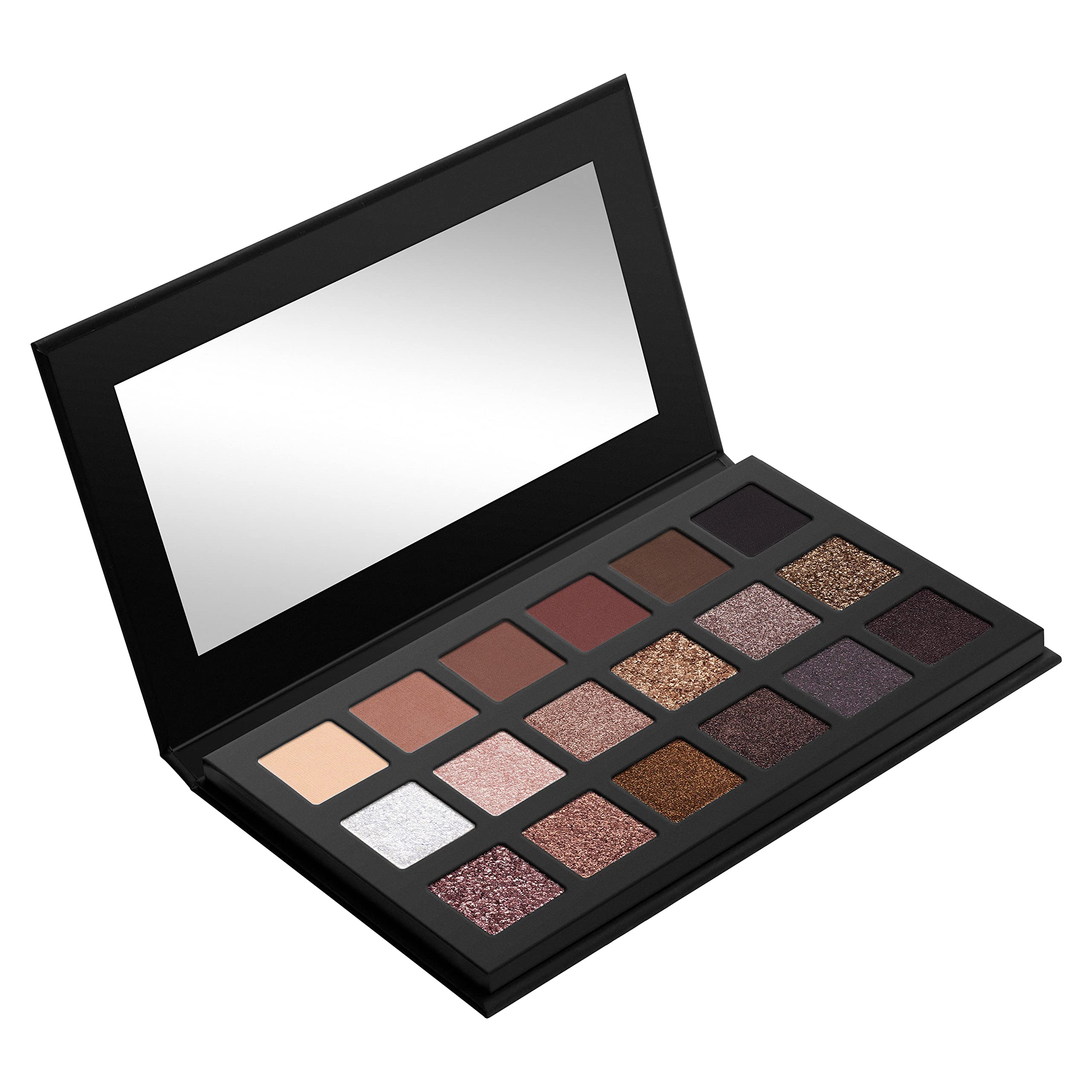 LORAC PRO Matte & Shimmer Eyeshadow Palette, Noir | Glitter | Mirror Compact | Cruelty Free, Gluten Free, Vegan