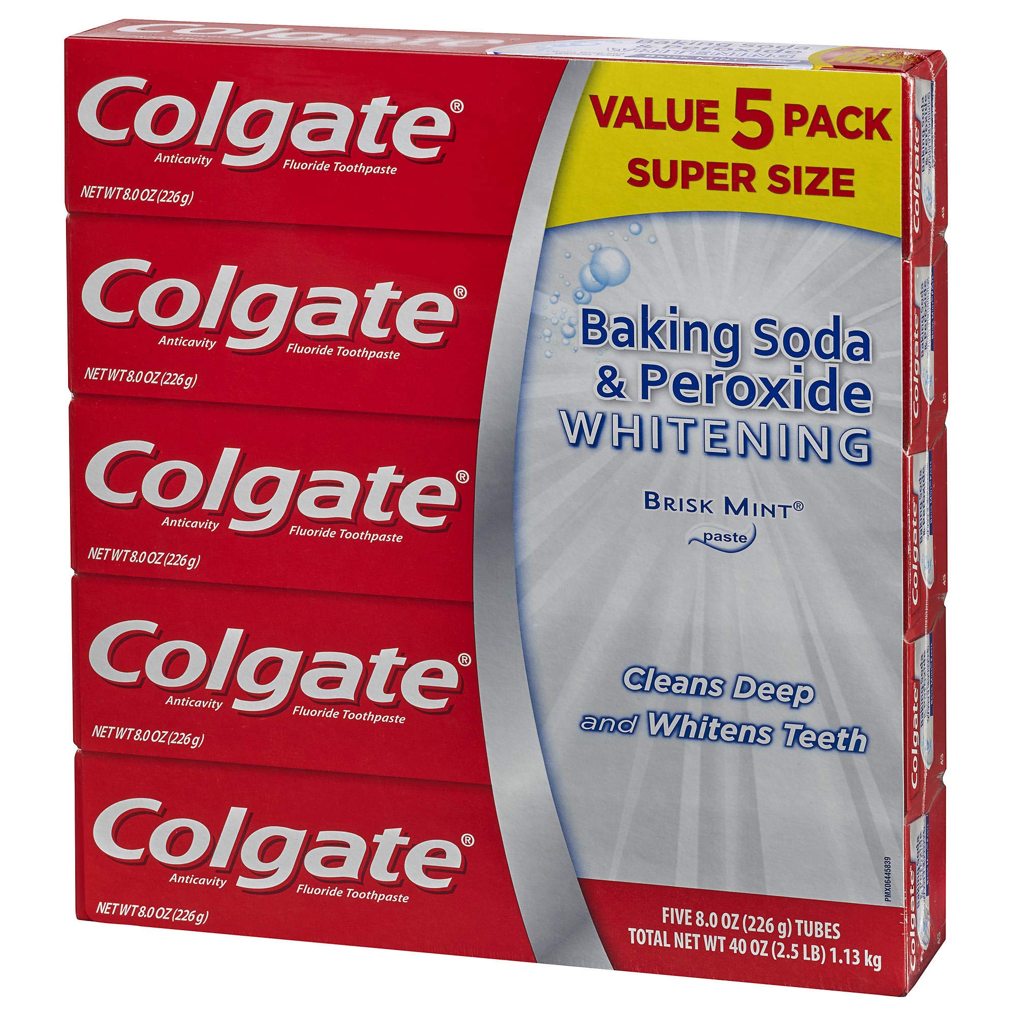 Colgate Baking Soda and Peroxide Whitening Toothpaste, 5 pk./8 oz.