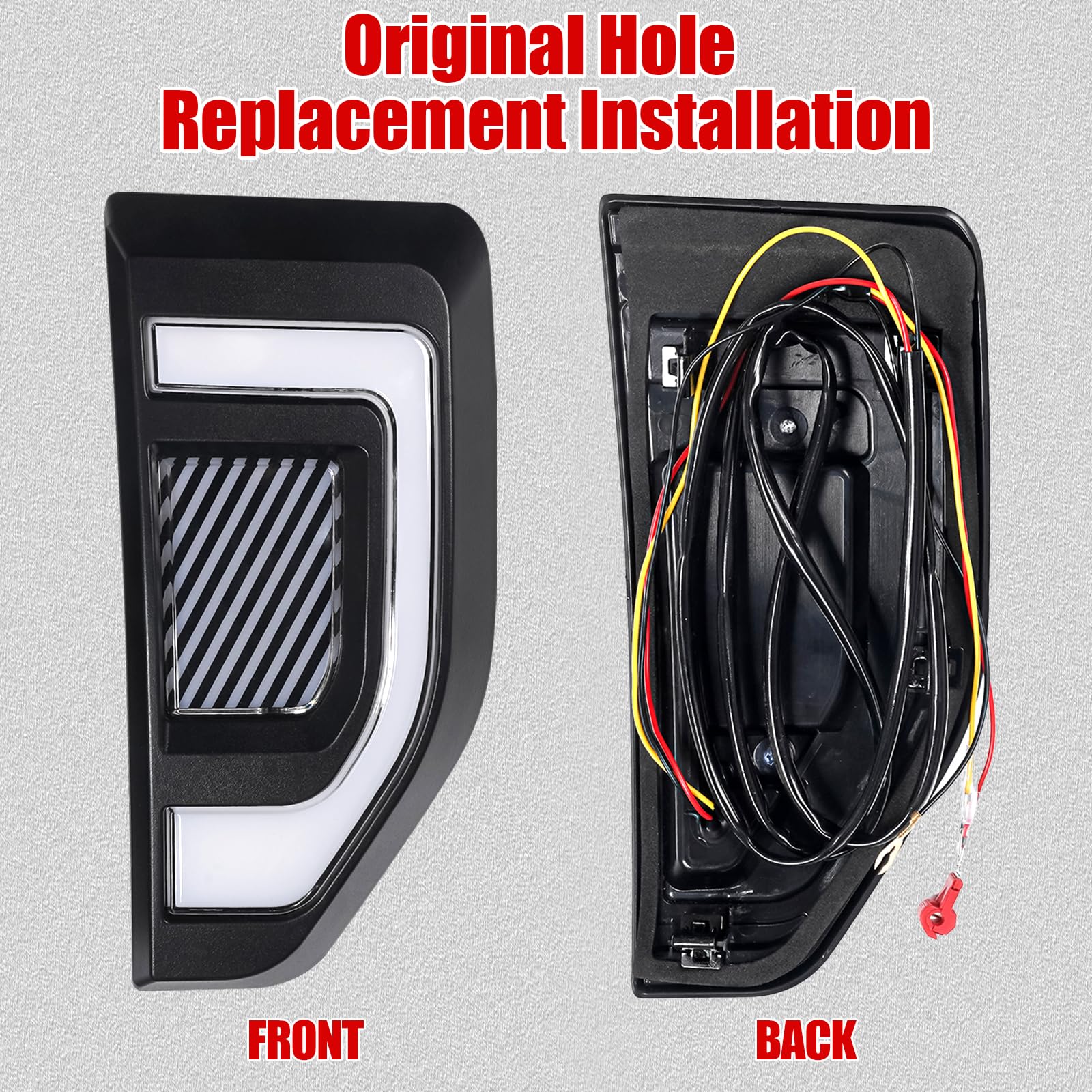 Mabett Side Marker Lights for Ford Maverick 2024 2023 2022, LED Lamps with Fuse & Wiring Harness Fit Maverick Accessories (2Pcs)