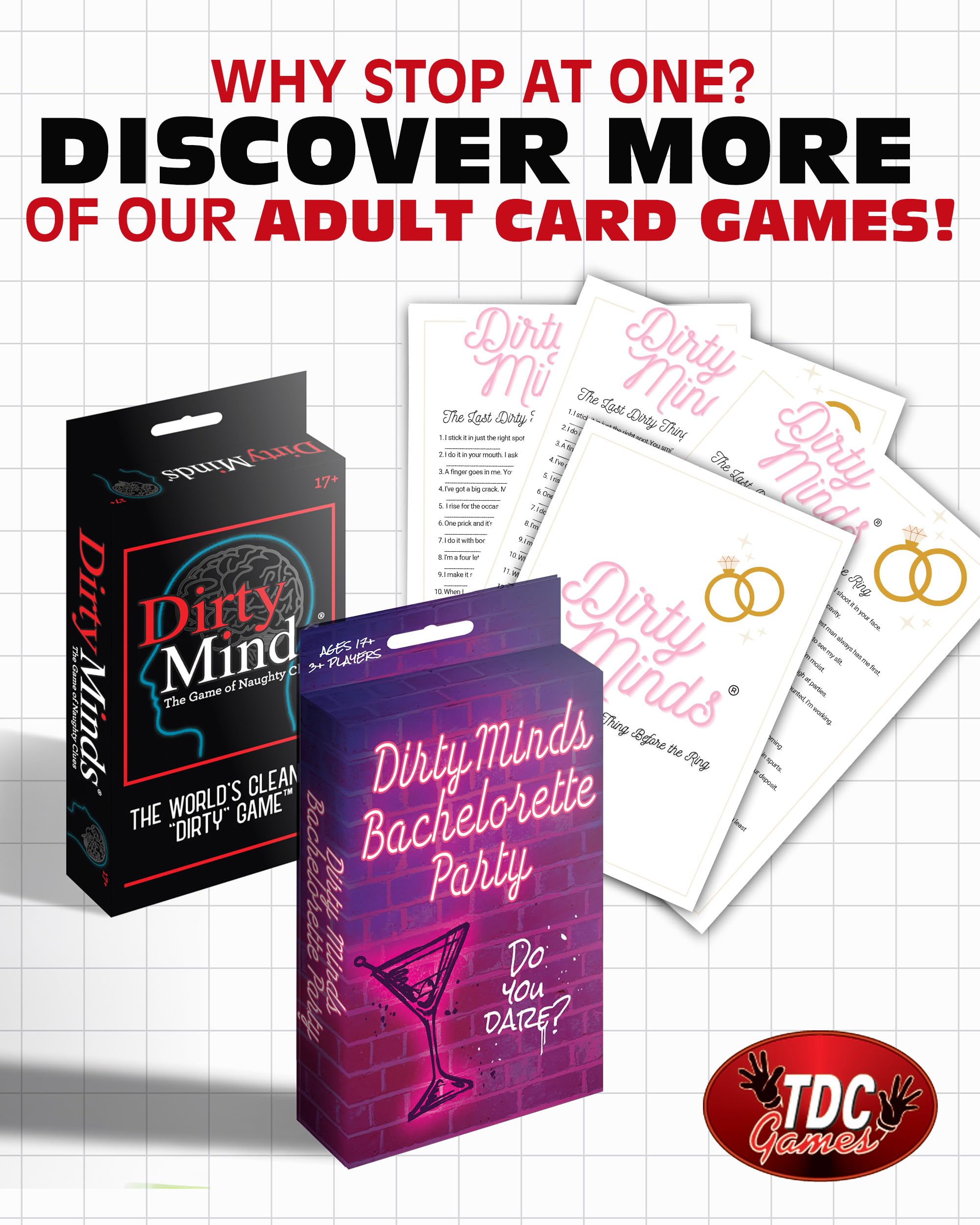 TDC Games Travel Dirty Minds - Funny Card Games for Adults, Hilarious Party Games for Game Night, Couples Games, Date Night