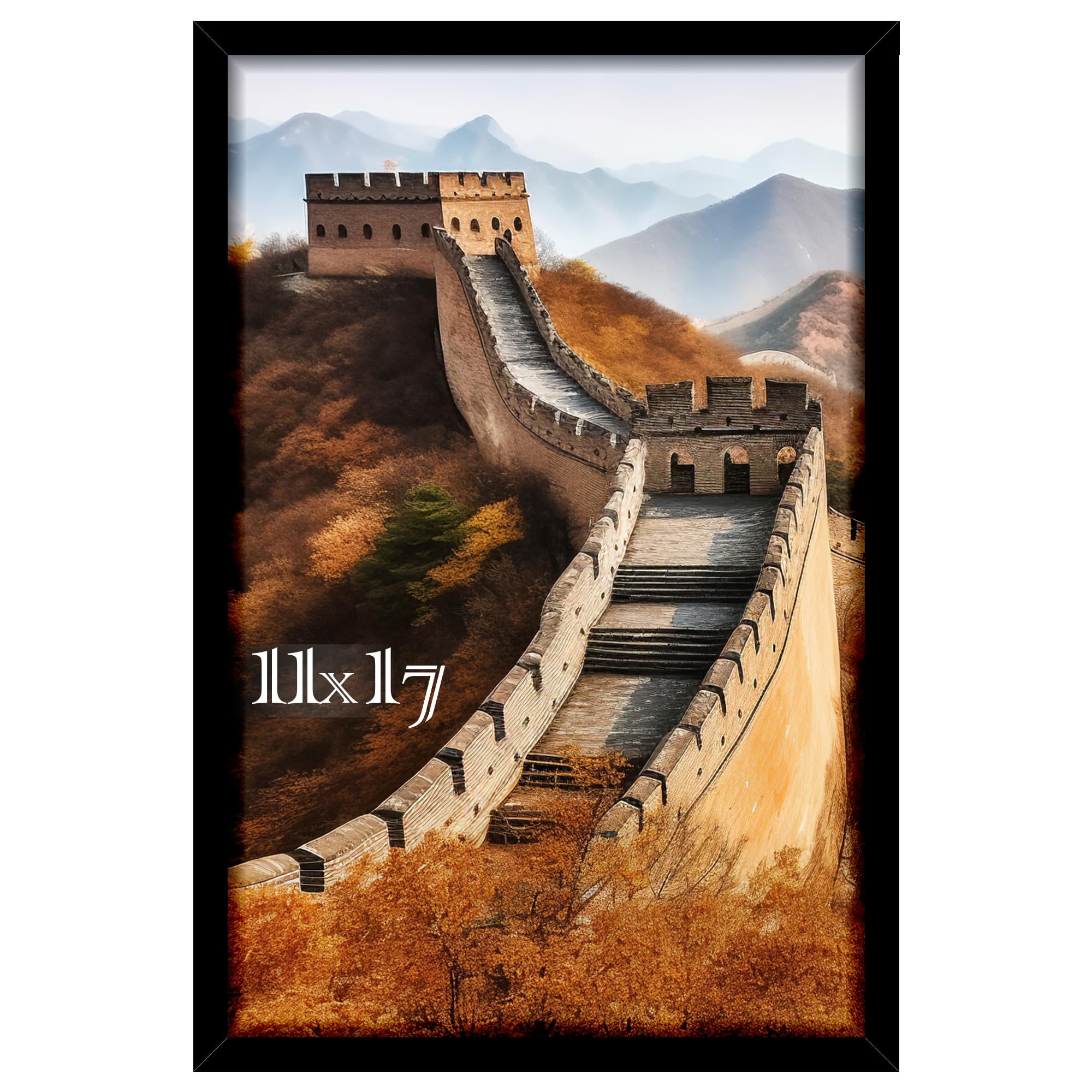 Picrit 11x17 Picture Frame, Photo Frame for Wall Mounting Diaplay, Black