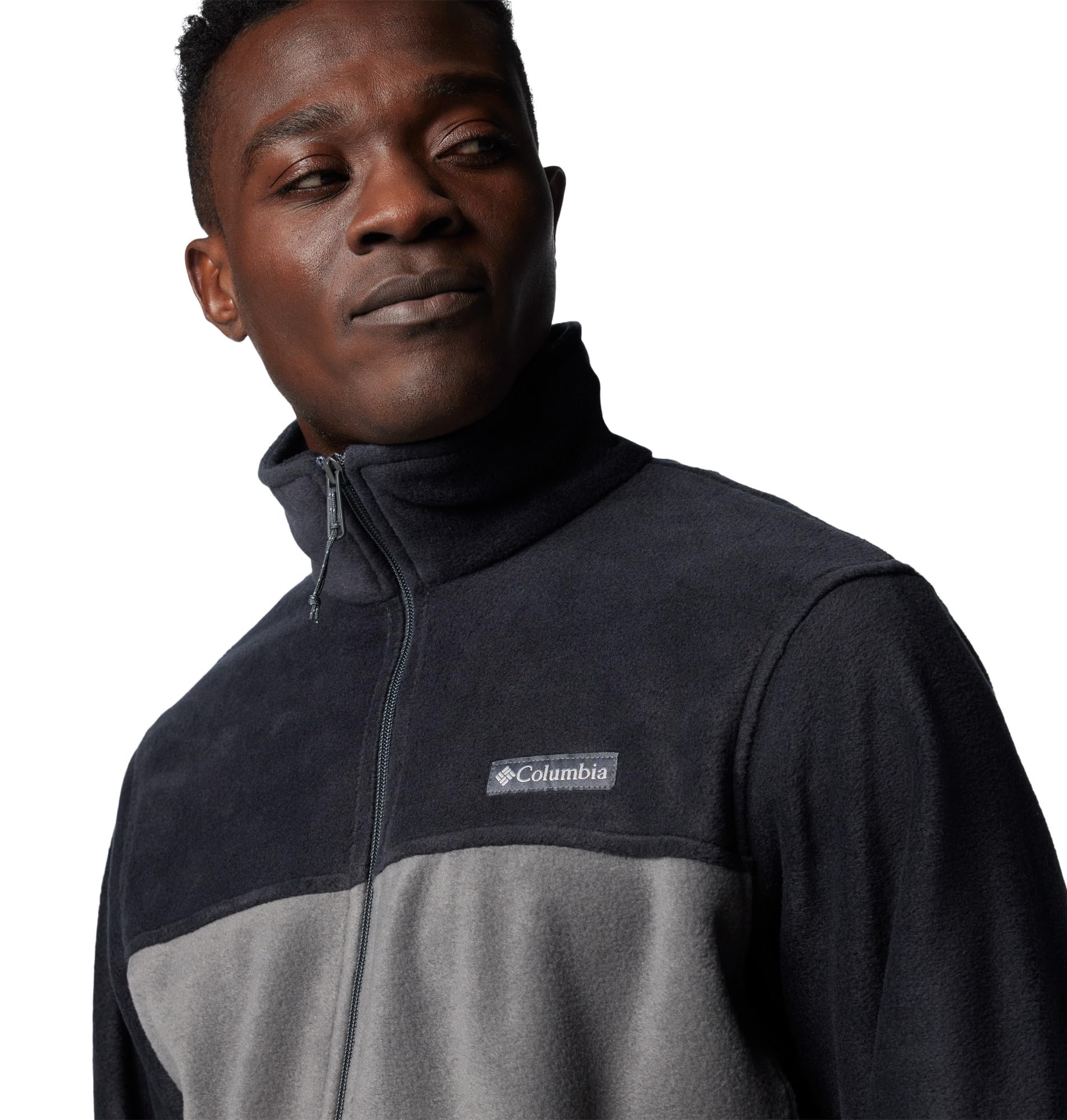 Columbia Men's Steens Mountain 2.0 Full Zip Fleece Jacket, Black/Grill, Large