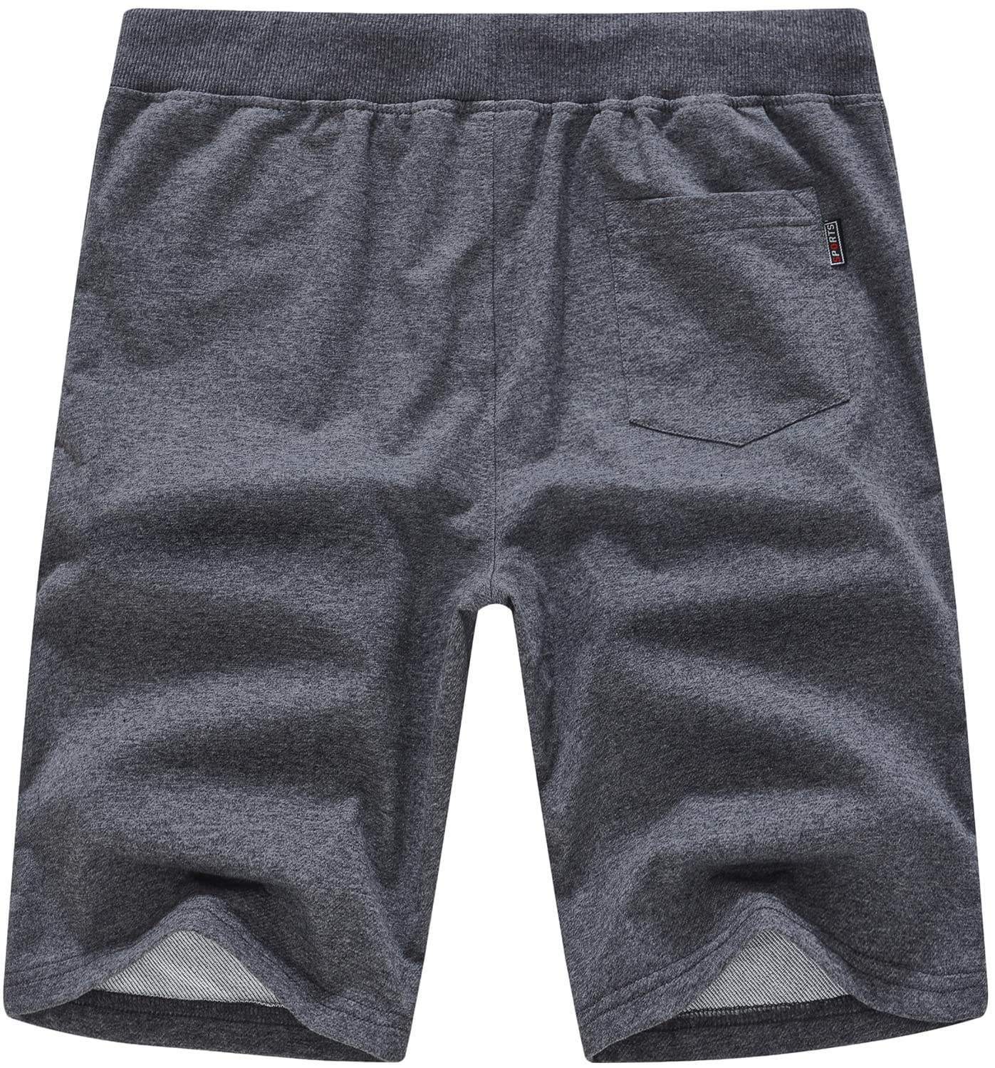 QPNGRP Mens Shorts Casual Drawstring Zipper Pockets Elastic Waist Darkgray 34