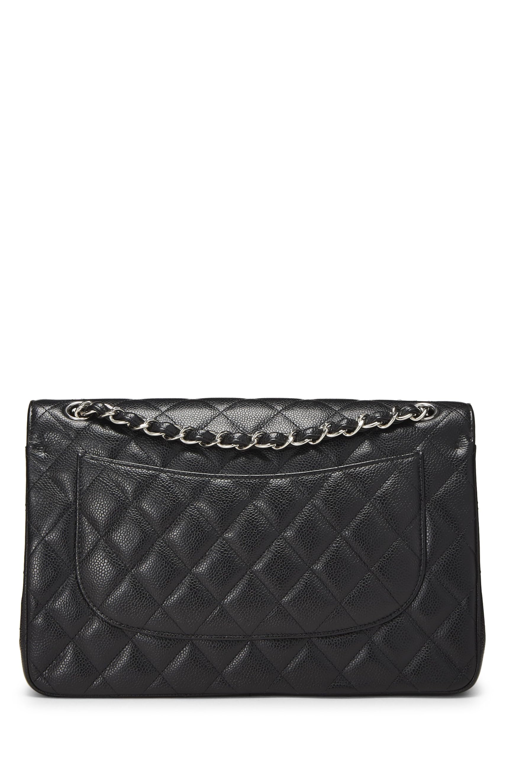 Chanel, Pre-Loved Black Quilted Caviar New Classic Flap Jumbo, Black