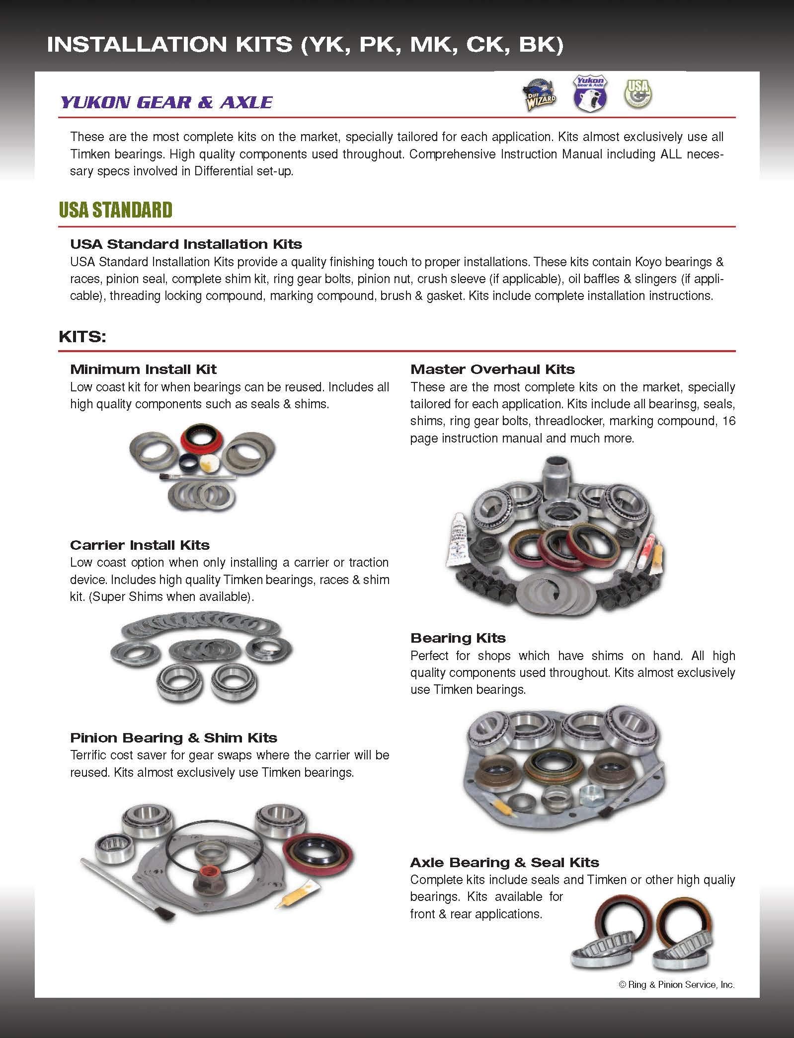 Yukon Gear YK GM8.25IFS-B Master Overhaul Kit for GM 8.25" Differential