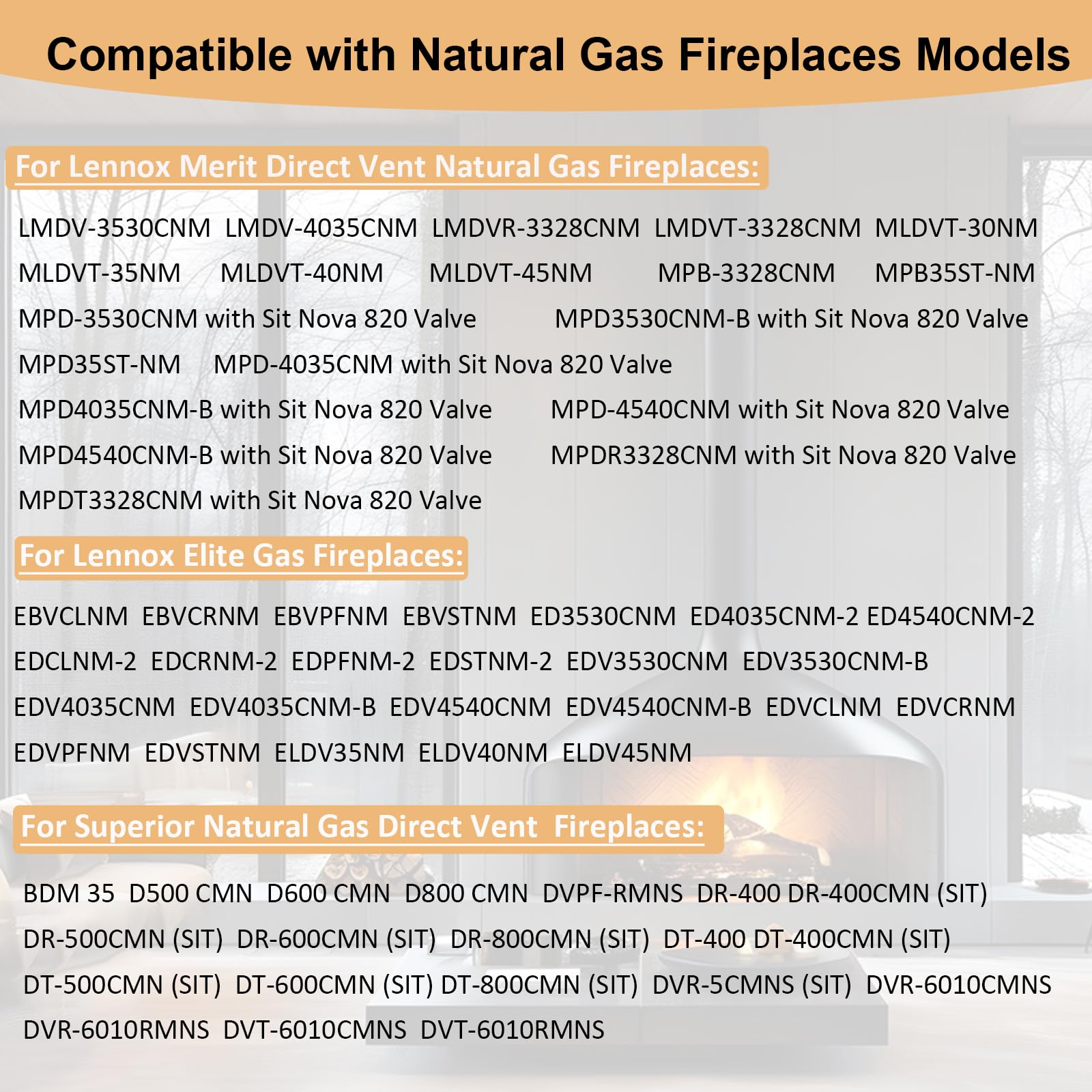 69L17, J4117, 108084-02 Natural Gas Pilot Assembly Direct Vent Fireplace Kit, Compatible for Lennox Elite, IHP, Merit, Serefina, Superior, Astria Gas Fireplaces, Replaces 69L1701, 904405
