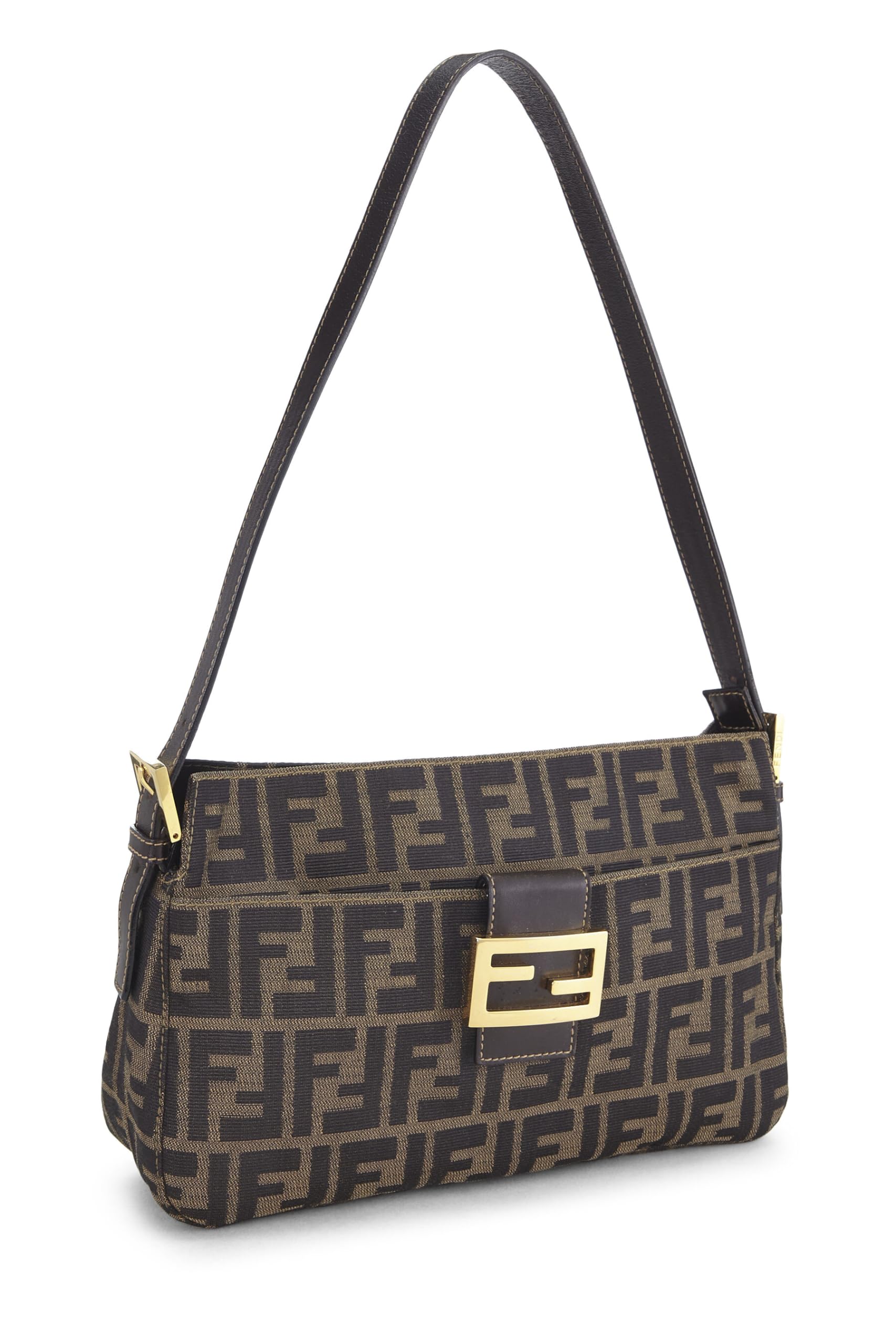 Fendi, Pre-Loved Brown Zucca Canvas Shoulder Bag, Brown