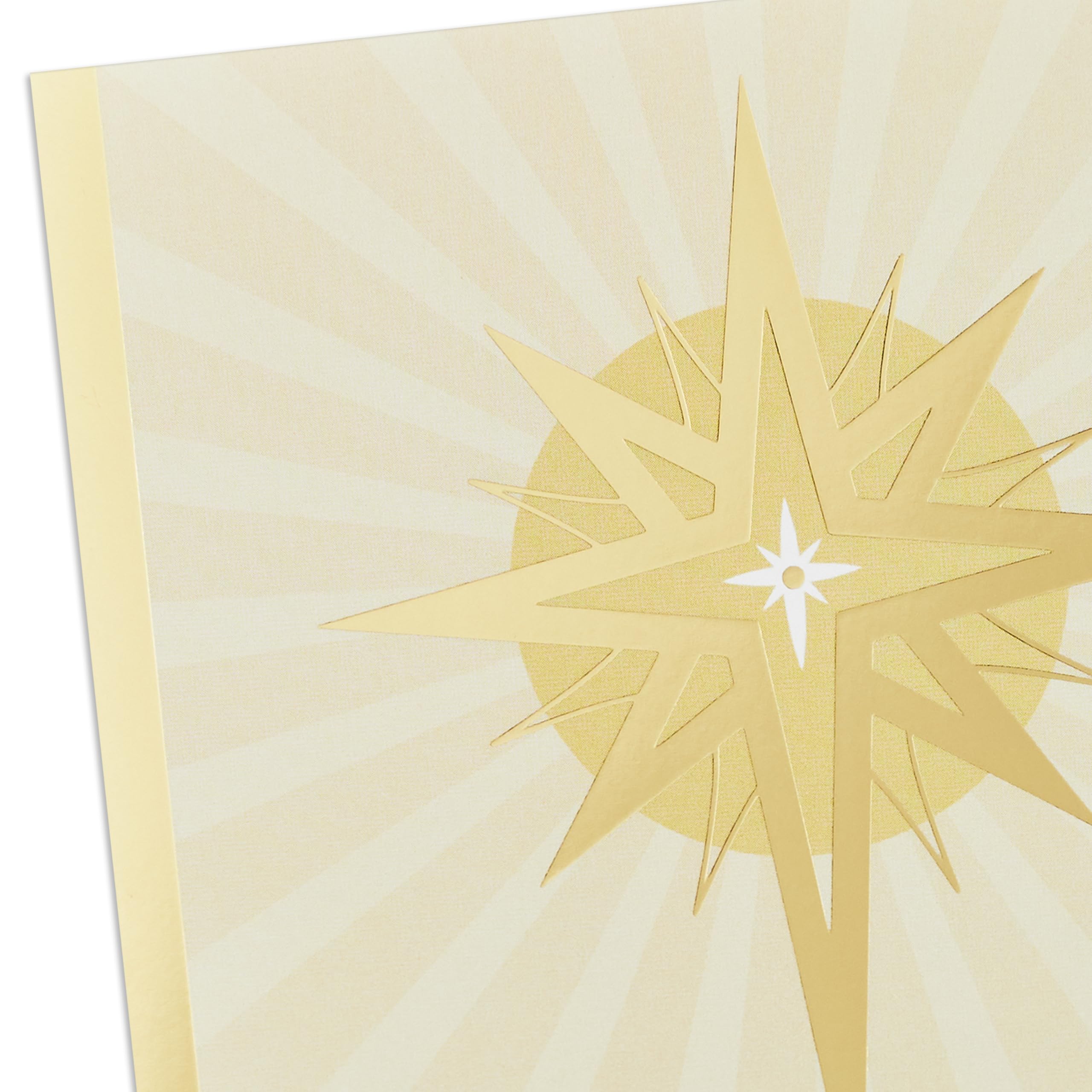 Hallmark Boxed Religious Christmas Cards, Gold Foil Star (40 Cards and 40 Envelopes) Holy Season Blessings