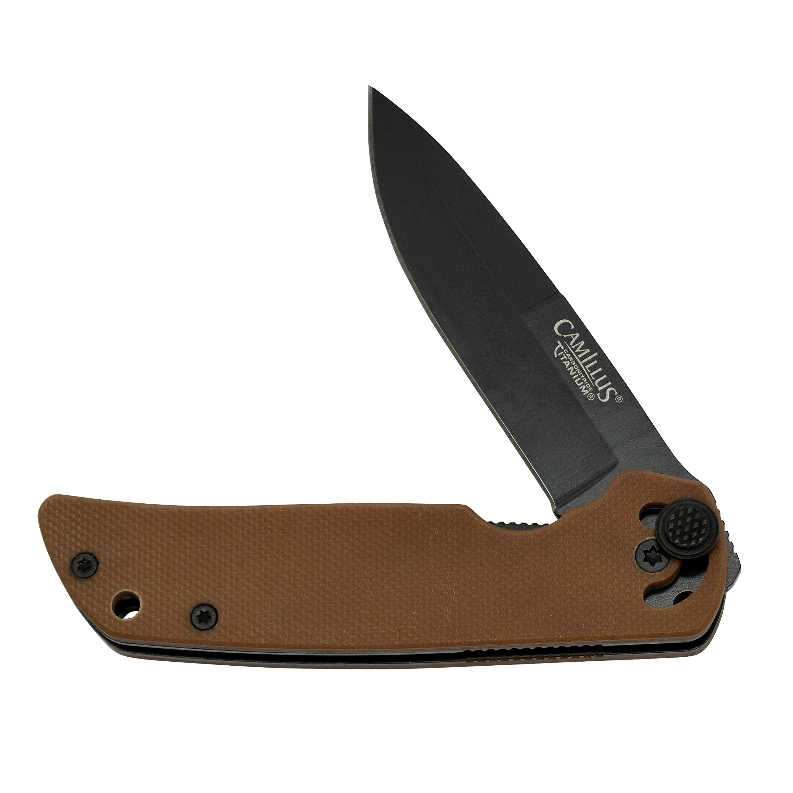 Camillus CUDA Mini, 6.75-inch Folding Knife; Coyote Brown, (19635)