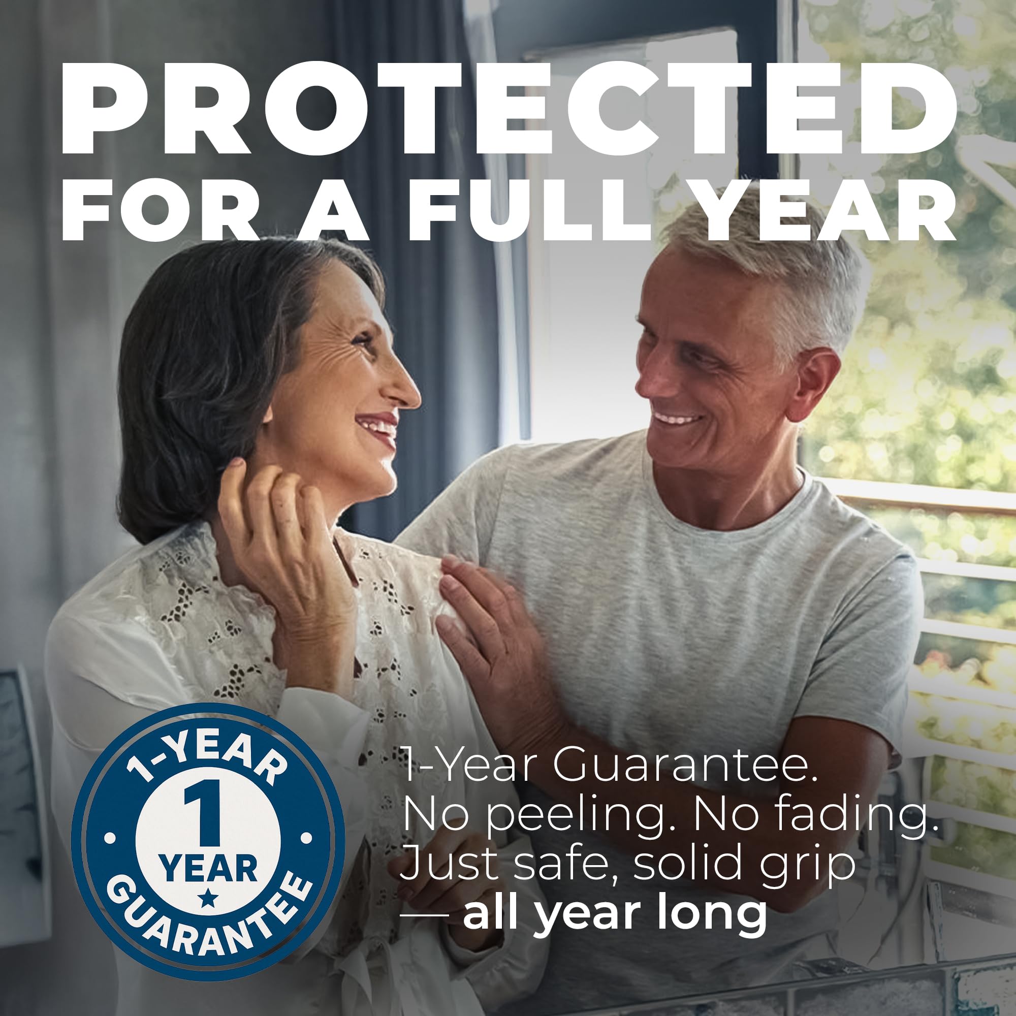 Homergy Hexagon and Curved Line – Anti-Slip Shower Stickers, 48 PCS Clear Adhesive Safety Strips