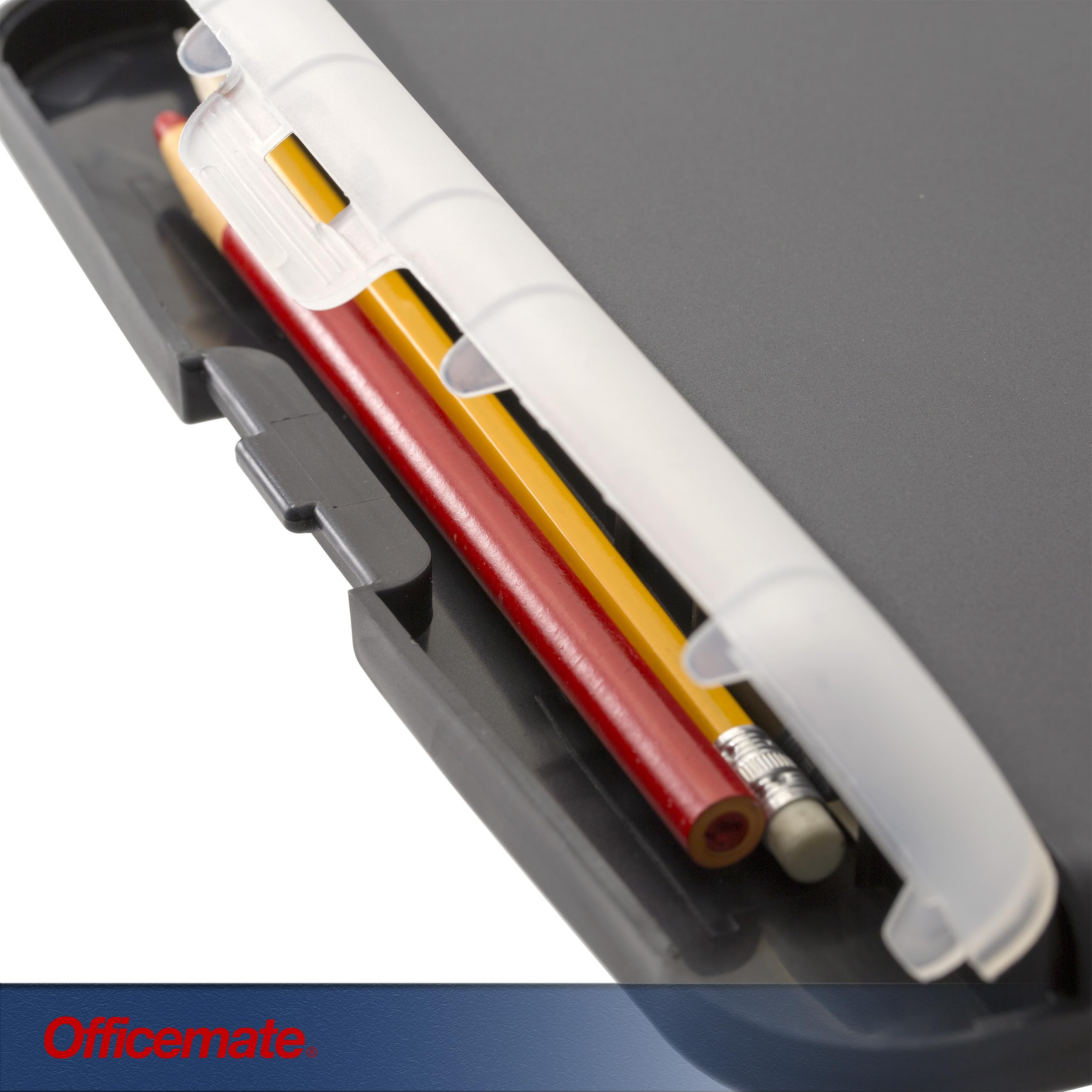 Officemate Slim Clipboard Storage Box, Charcoal (83303)