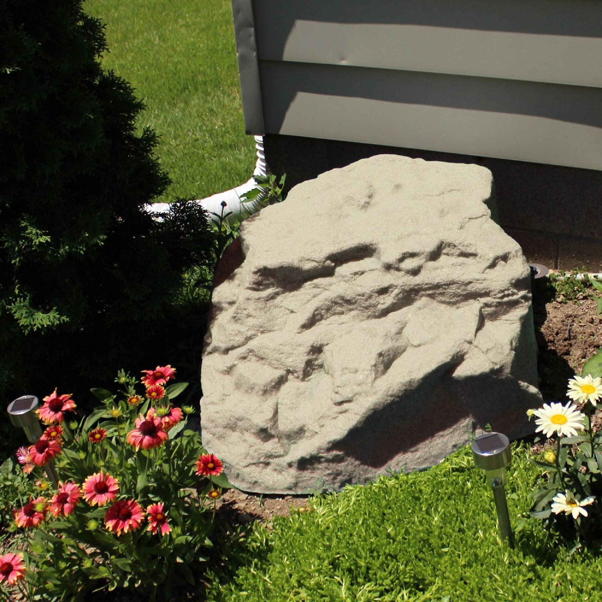 EMSCO Group Landscape Rock – Natural Sandstone Appearance – Low Profile Boulder – Lightweight – Easy to Install
