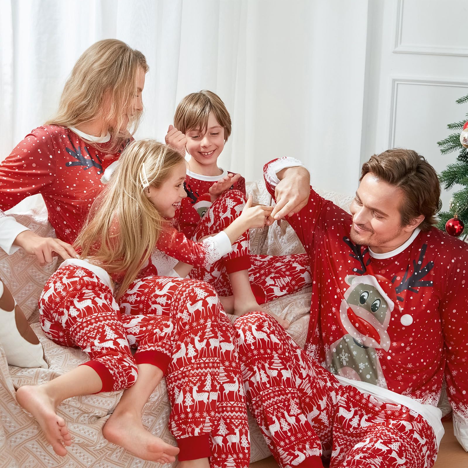 Urkutoba Matching Family Pajamas Sets Christmas Pajama Christmas Family Pajamas Matching Sets Christmas Pjs for Family (sdj14-Men, Large)