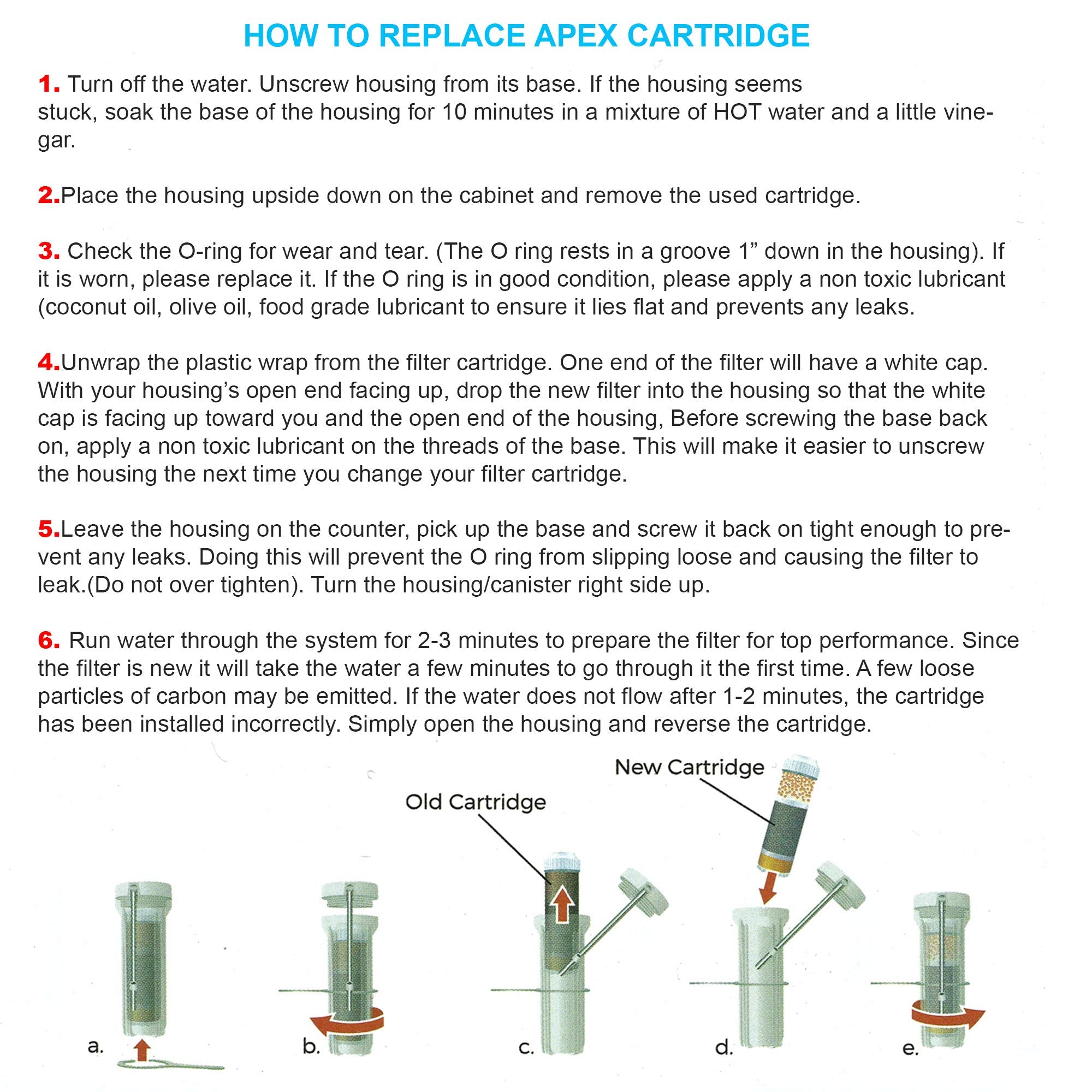 APEX RF-1050 Alkaline Filter Cartridge